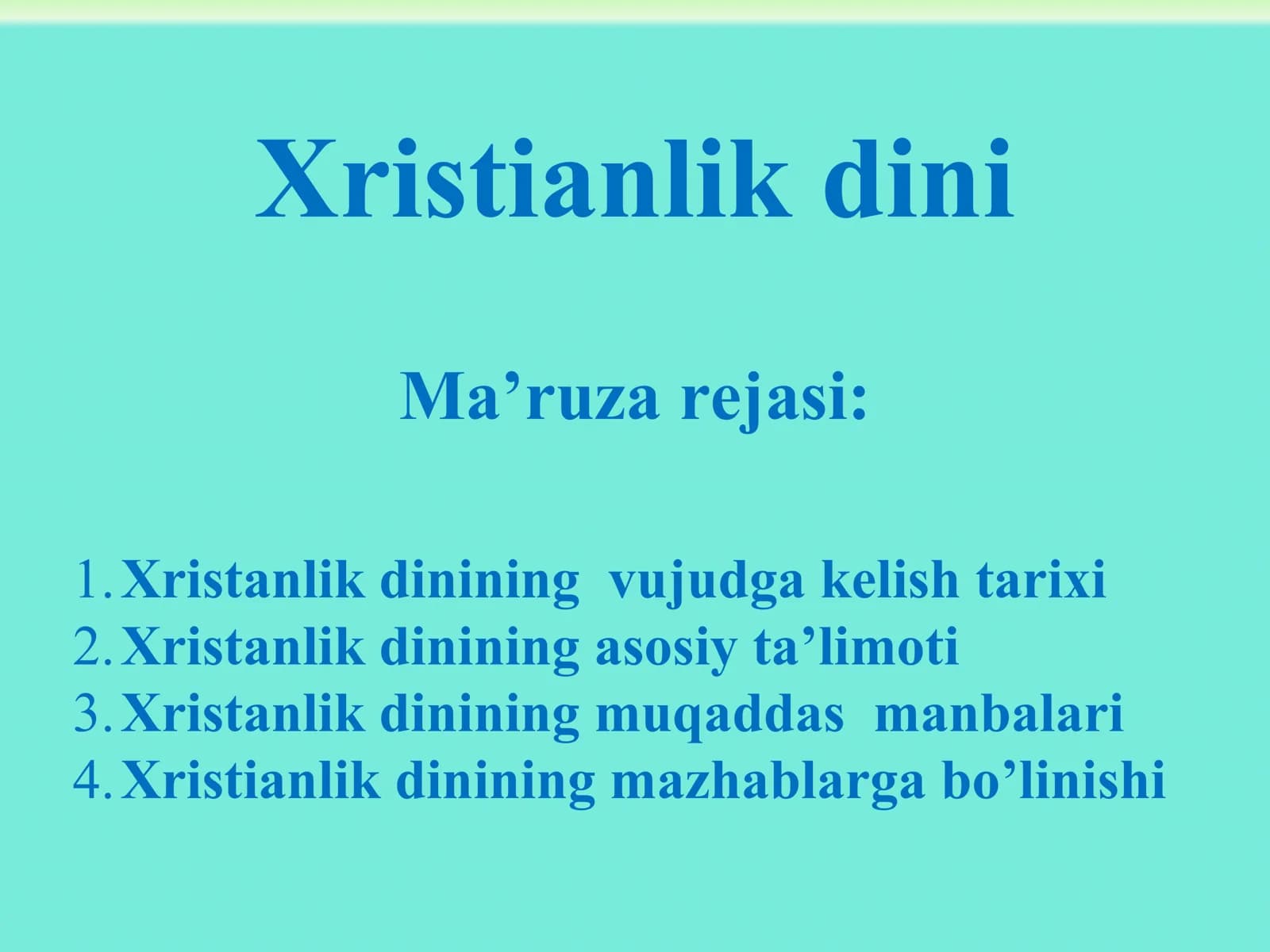 Xristianlik dini