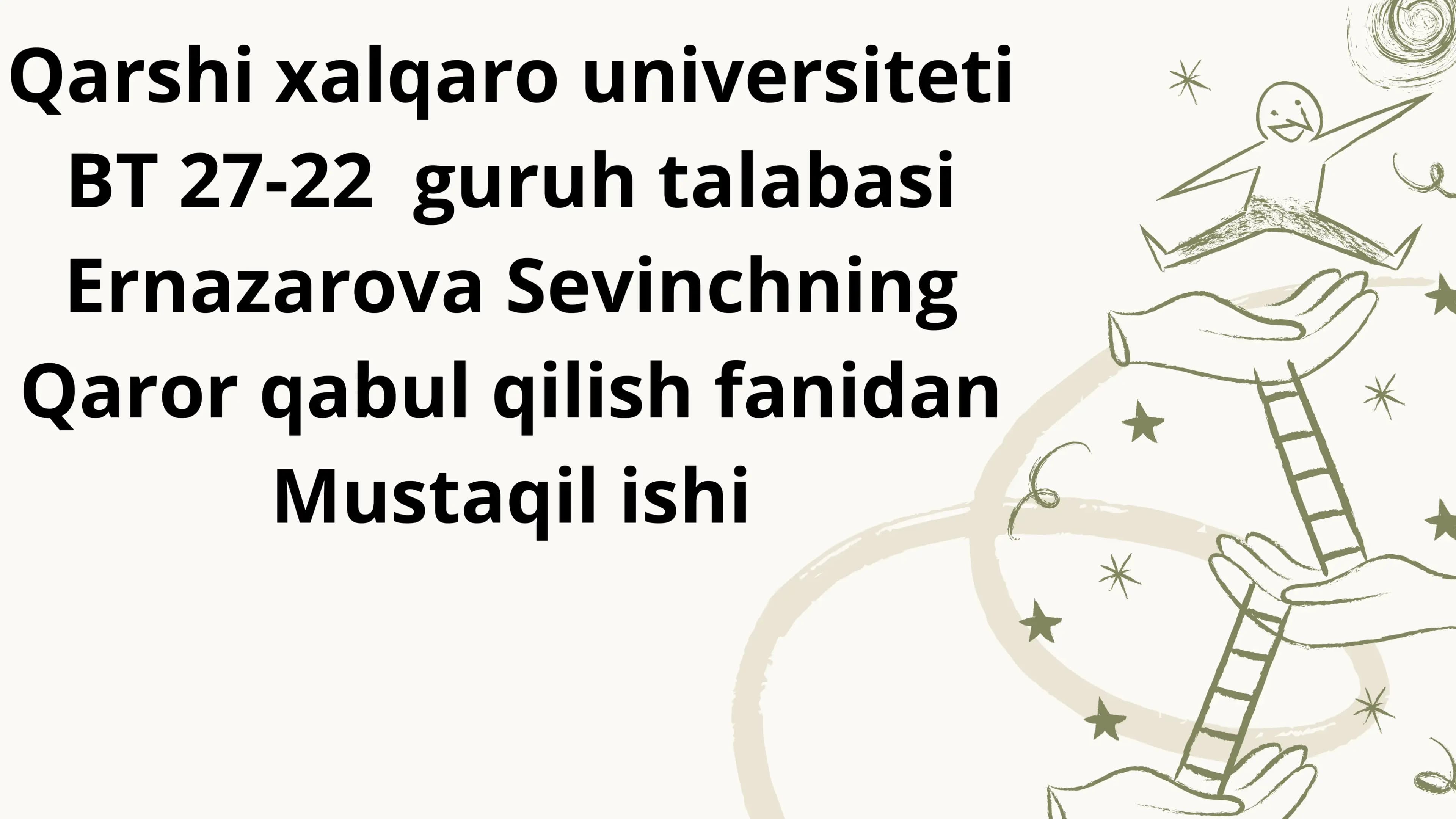 Ijtimoiy qaror qabul qilish fanidan