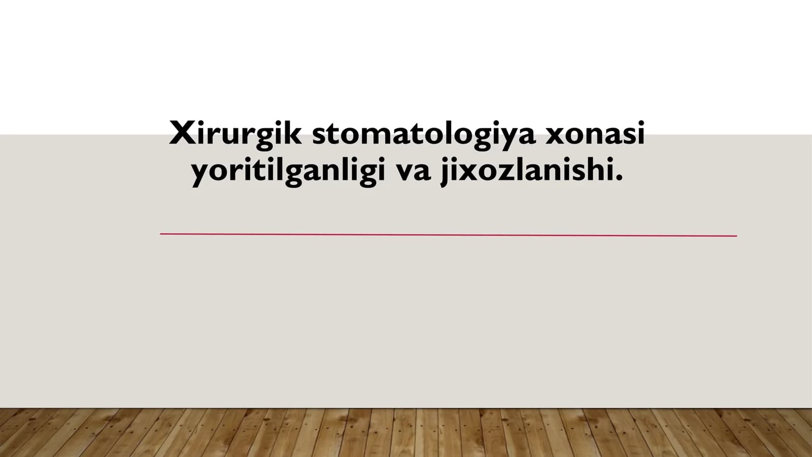 Xirurgik stomatologiya xonasi