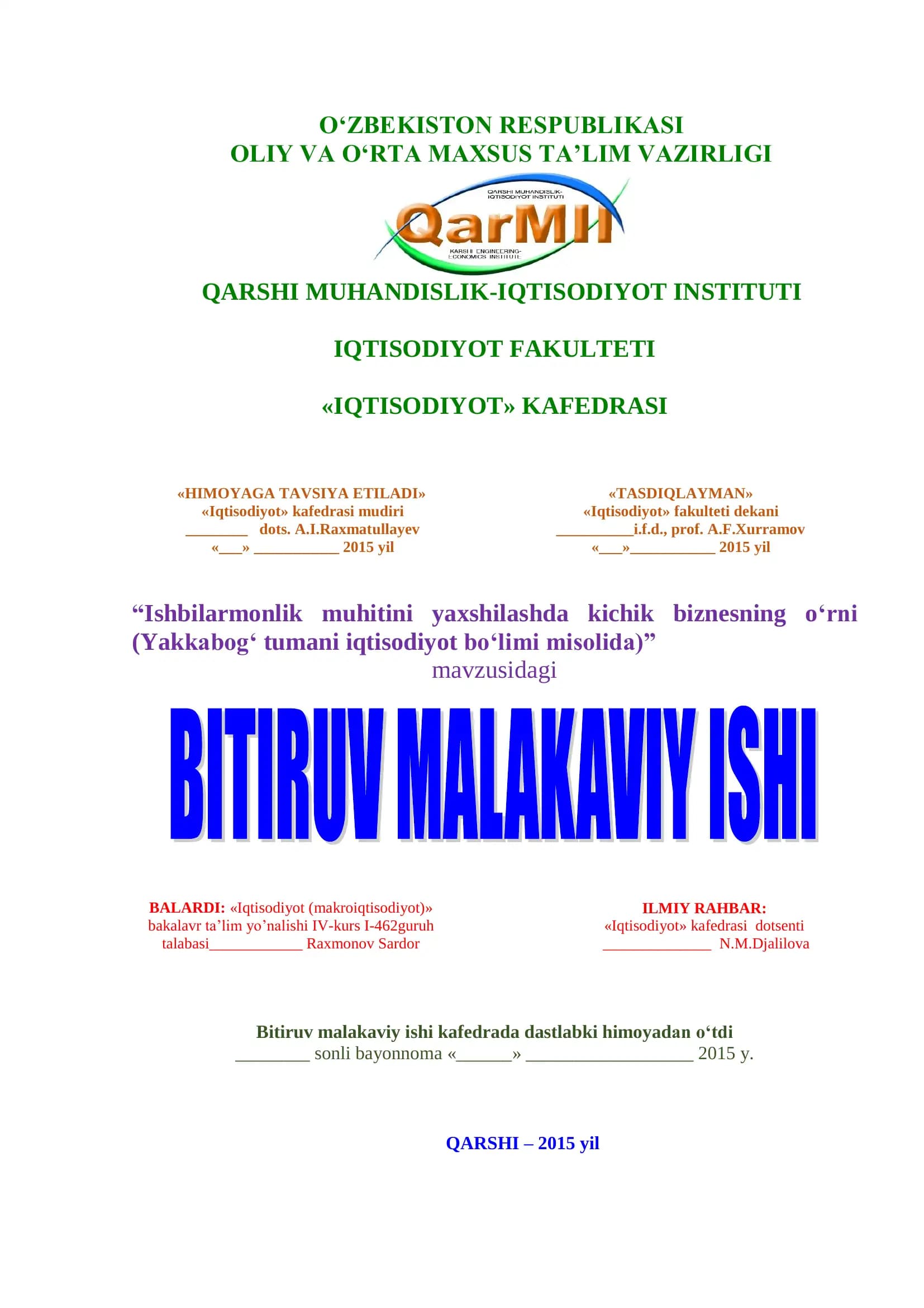Iqtisodiyot (Makroiqtisodiyot)