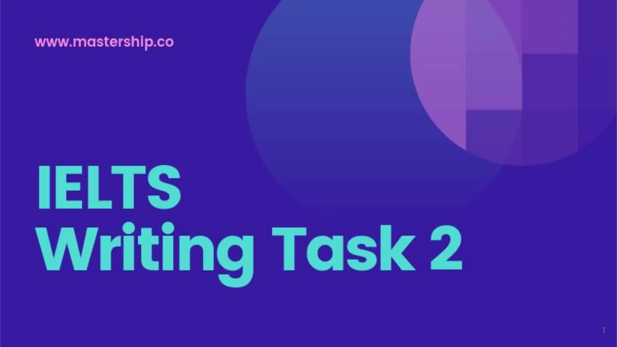 IELTS WRITING TASK 2 MASTERCLASS
