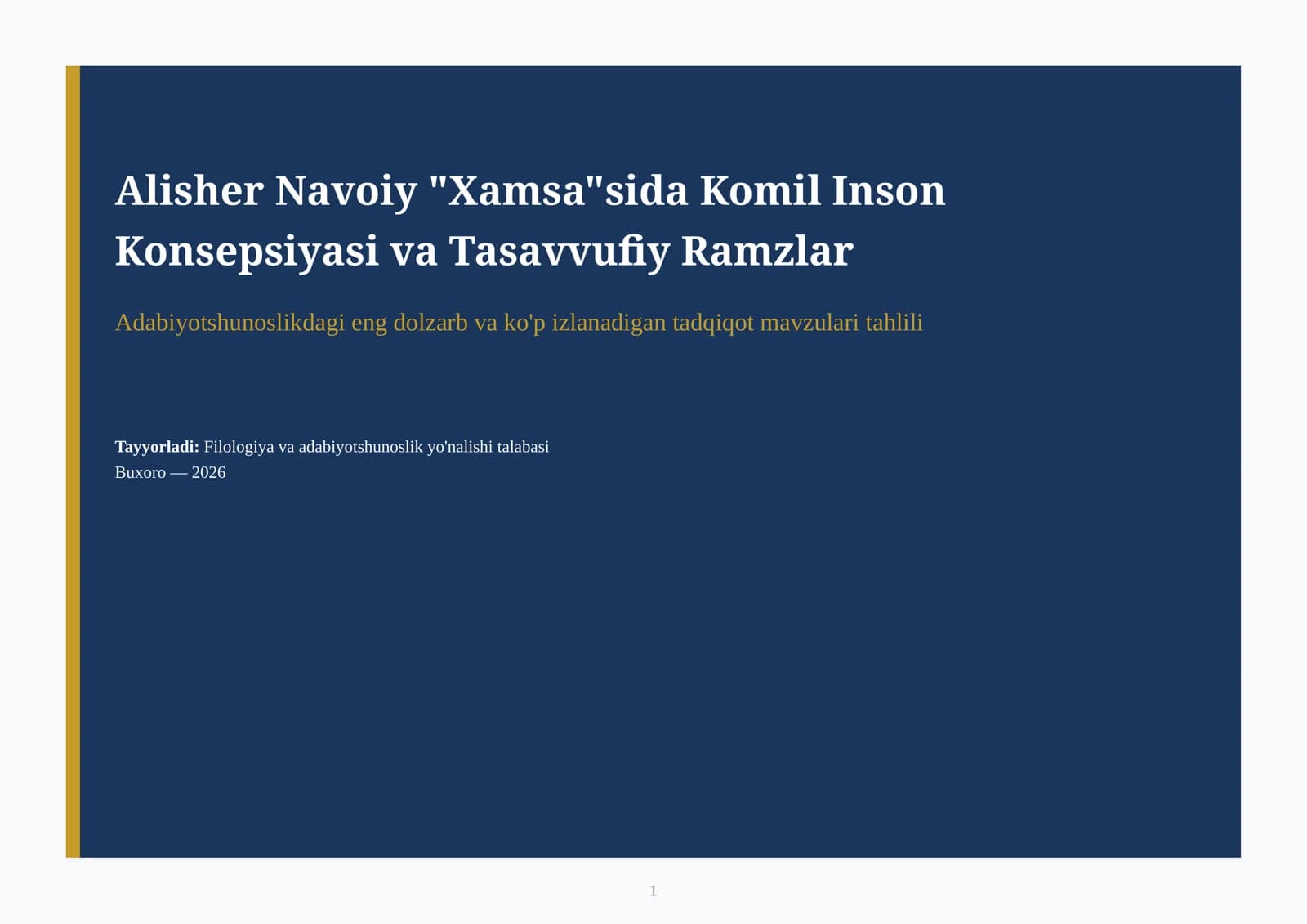 Komil Inson Konsepsiyasi va Tasavvufiy Ramzlar Tahlili