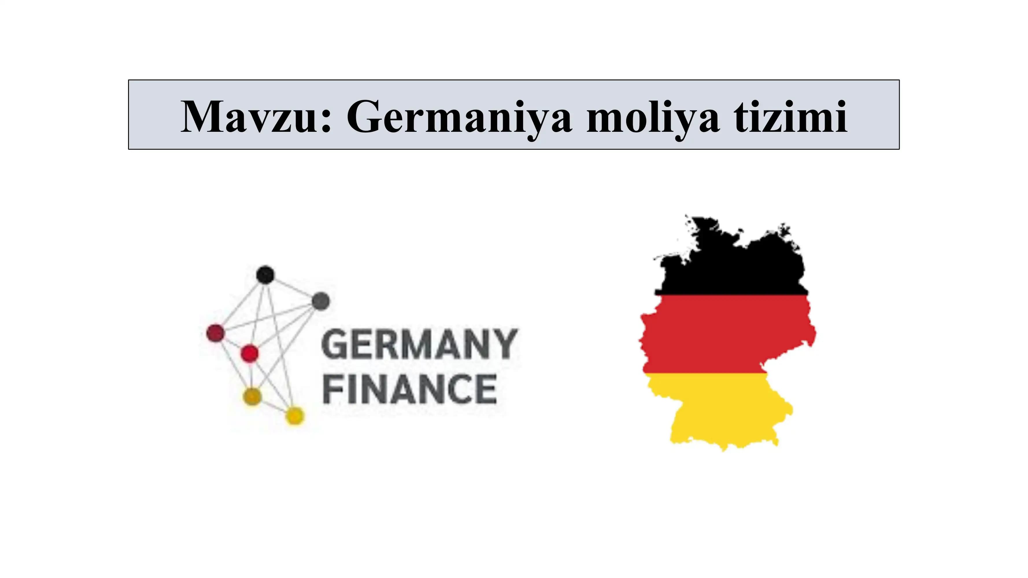 germaniya moliya tizimi