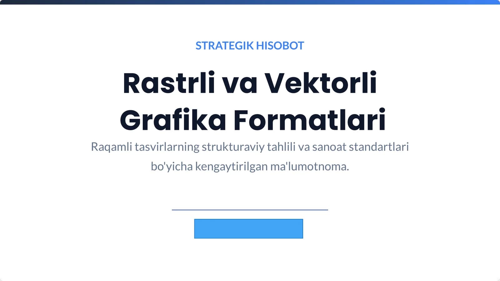 STRATEGIK HISOBOT