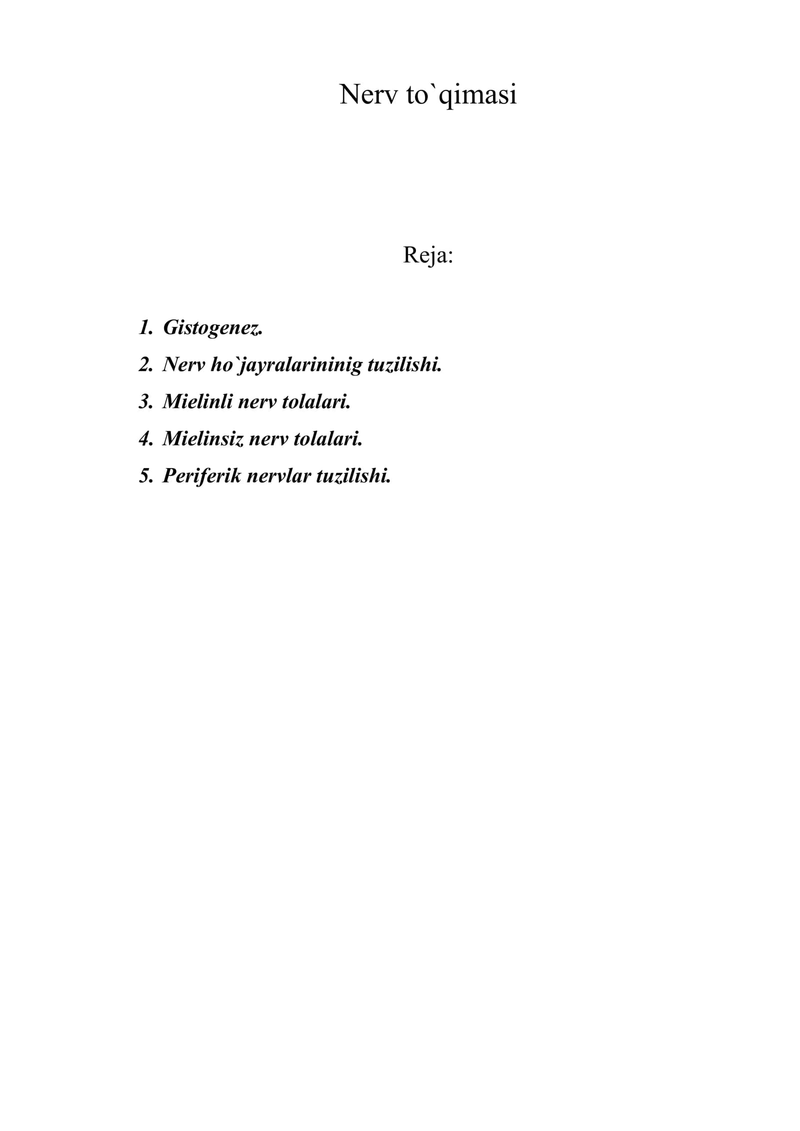 Nerv to`qimasi