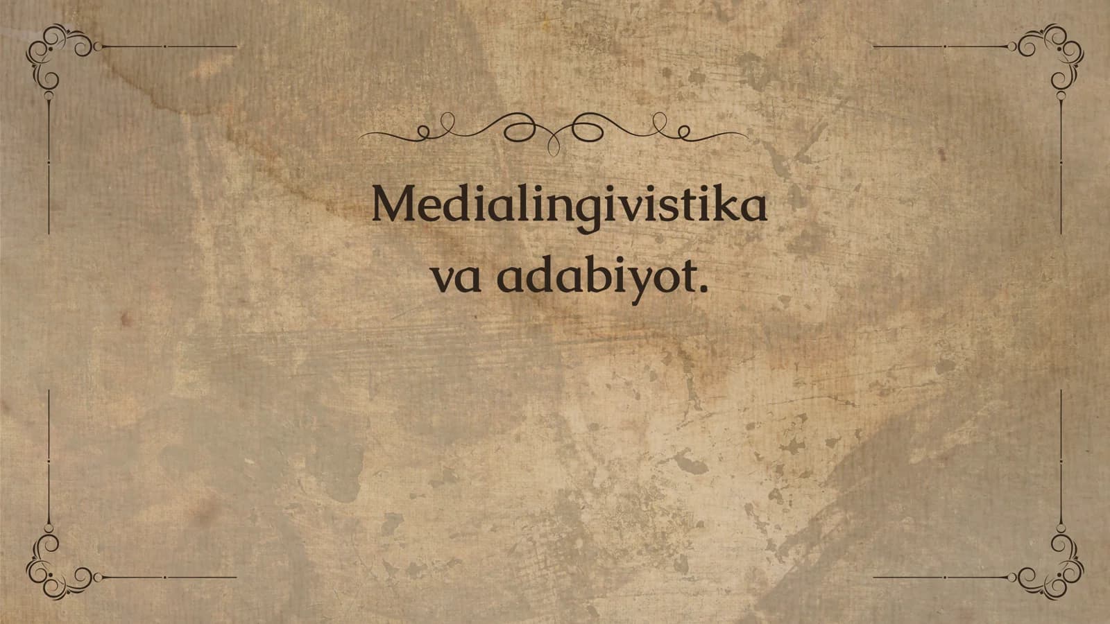 Medialingivistika va adabiyot
