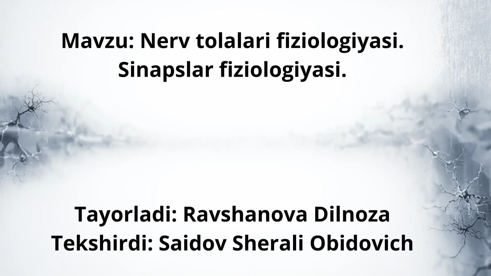 Nerv tolalari fiziologiyasi