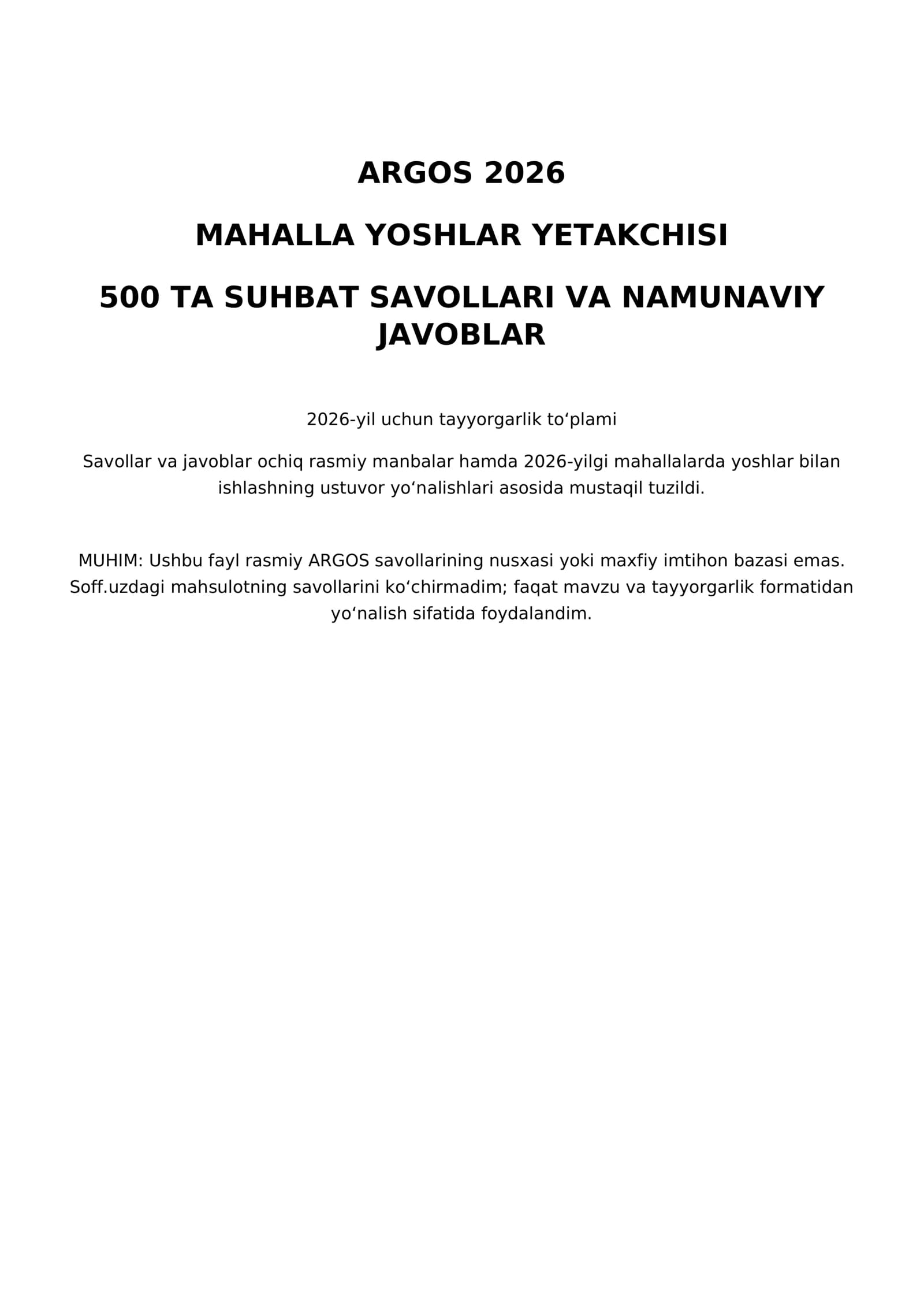 MAHALLA YOSHLAR YETAKCHISI