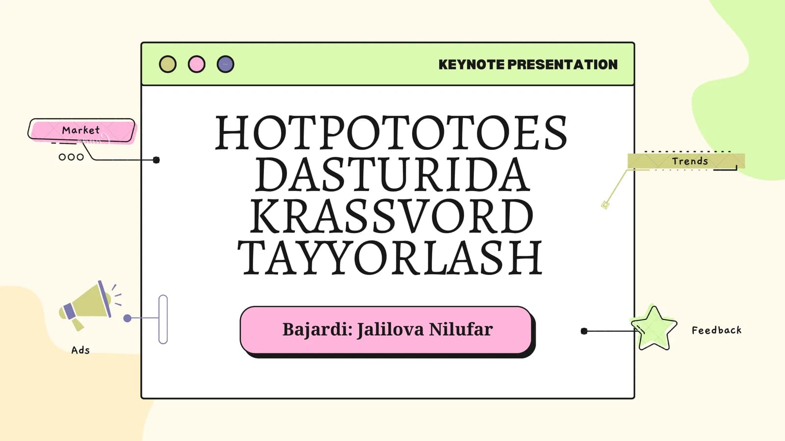 Hotpototoes dasturida krassvord tayyorlash