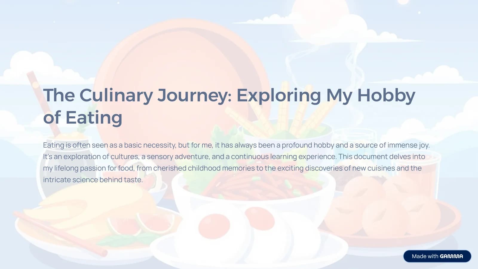 My Culinary Journey