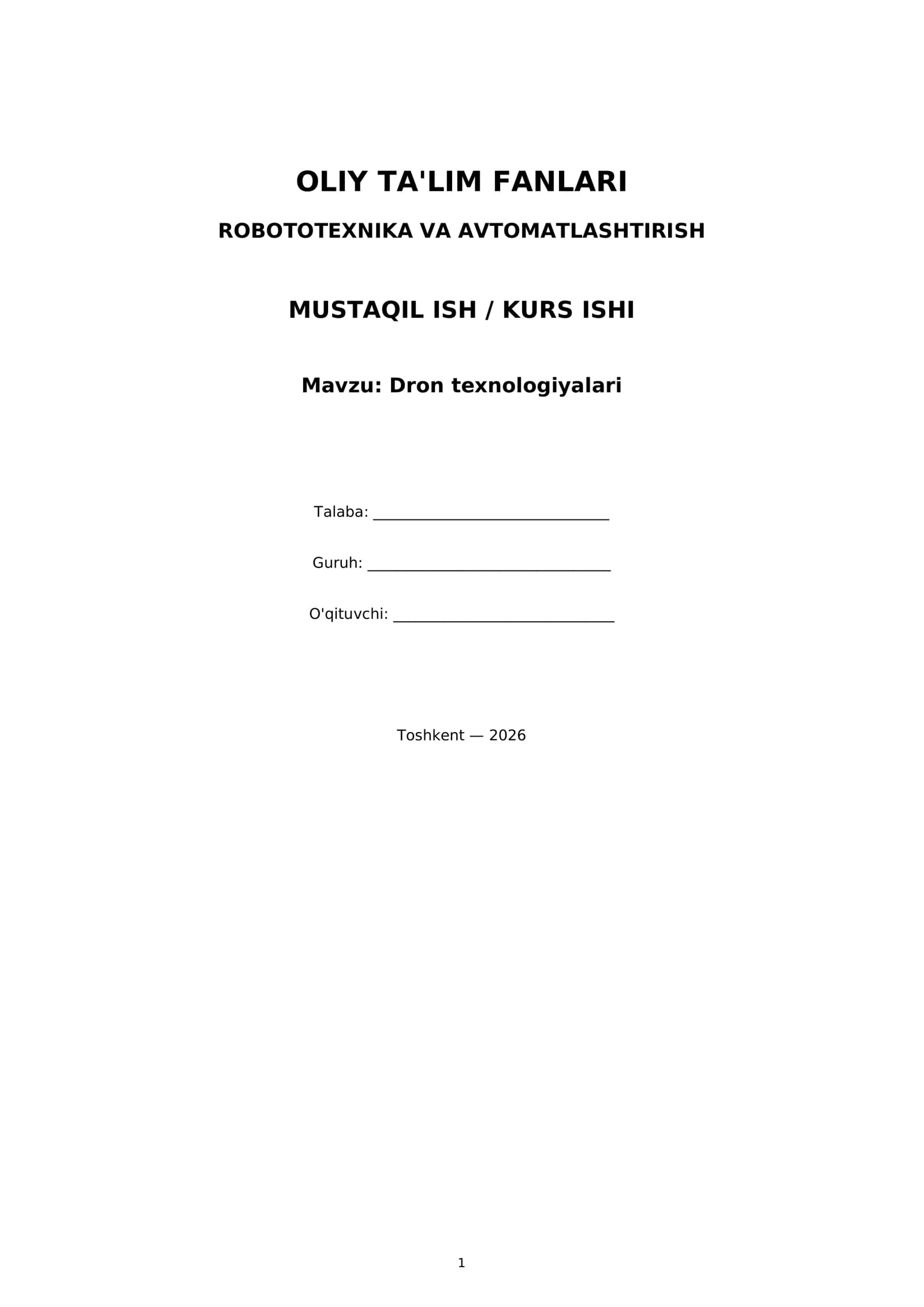 Dron texnologiyalari