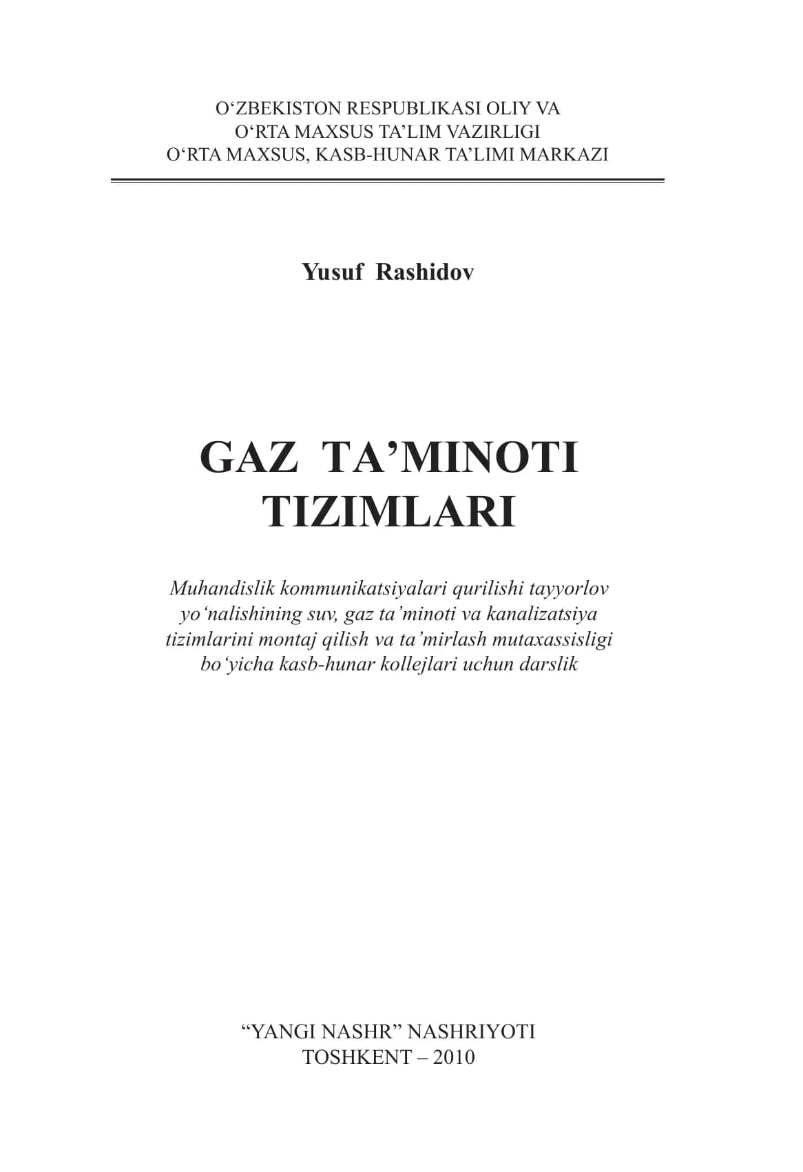 Muhandislik kommunikatsiyalari qurilishi tayyorlov
