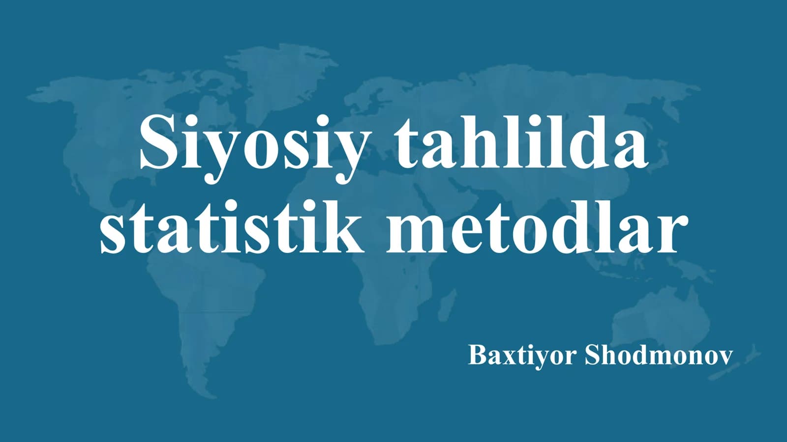 Siyosiy tahlilda statistik metodlar