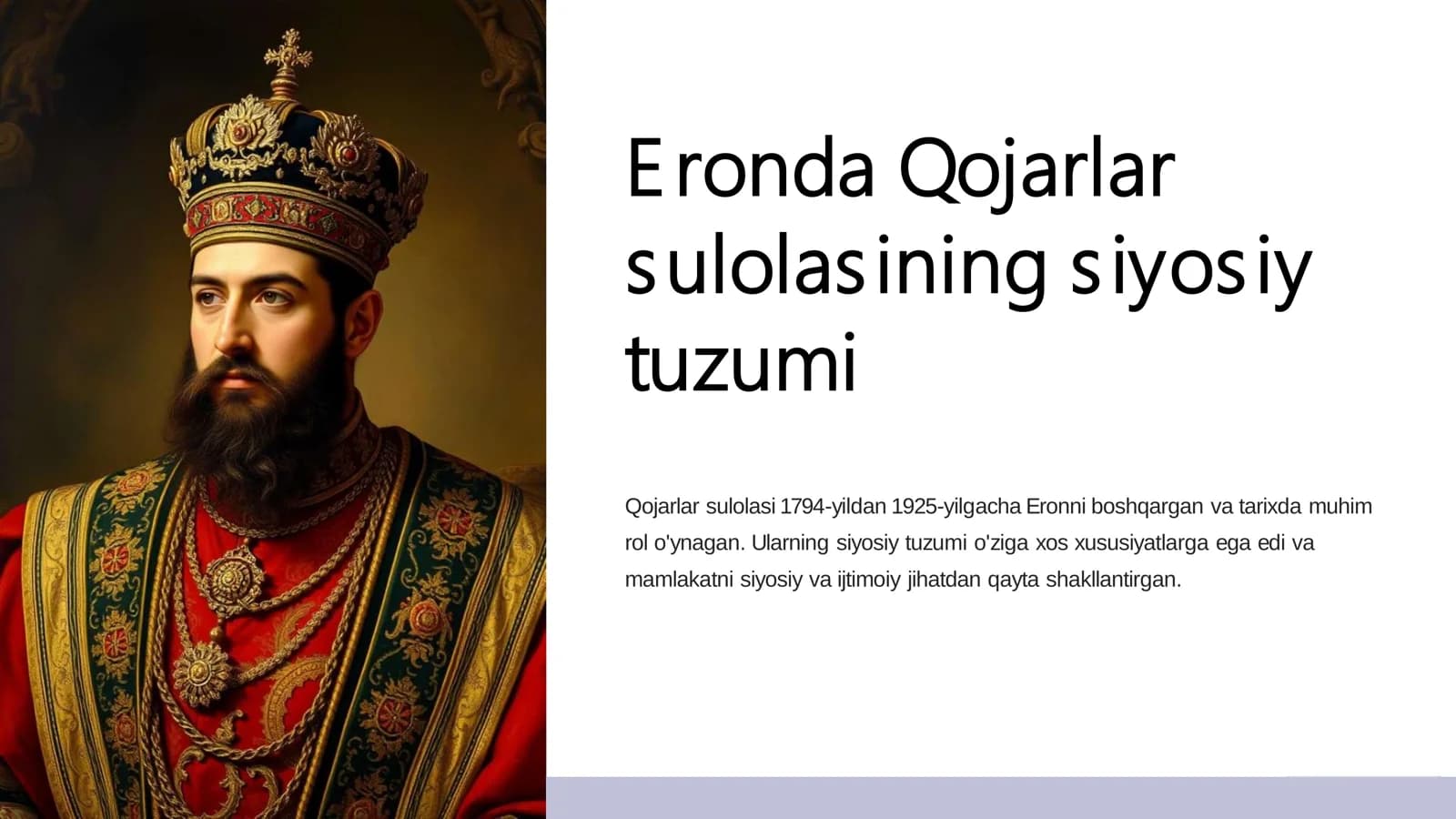 Eronda Qojarlar sulolasining siyosiy tuzumi