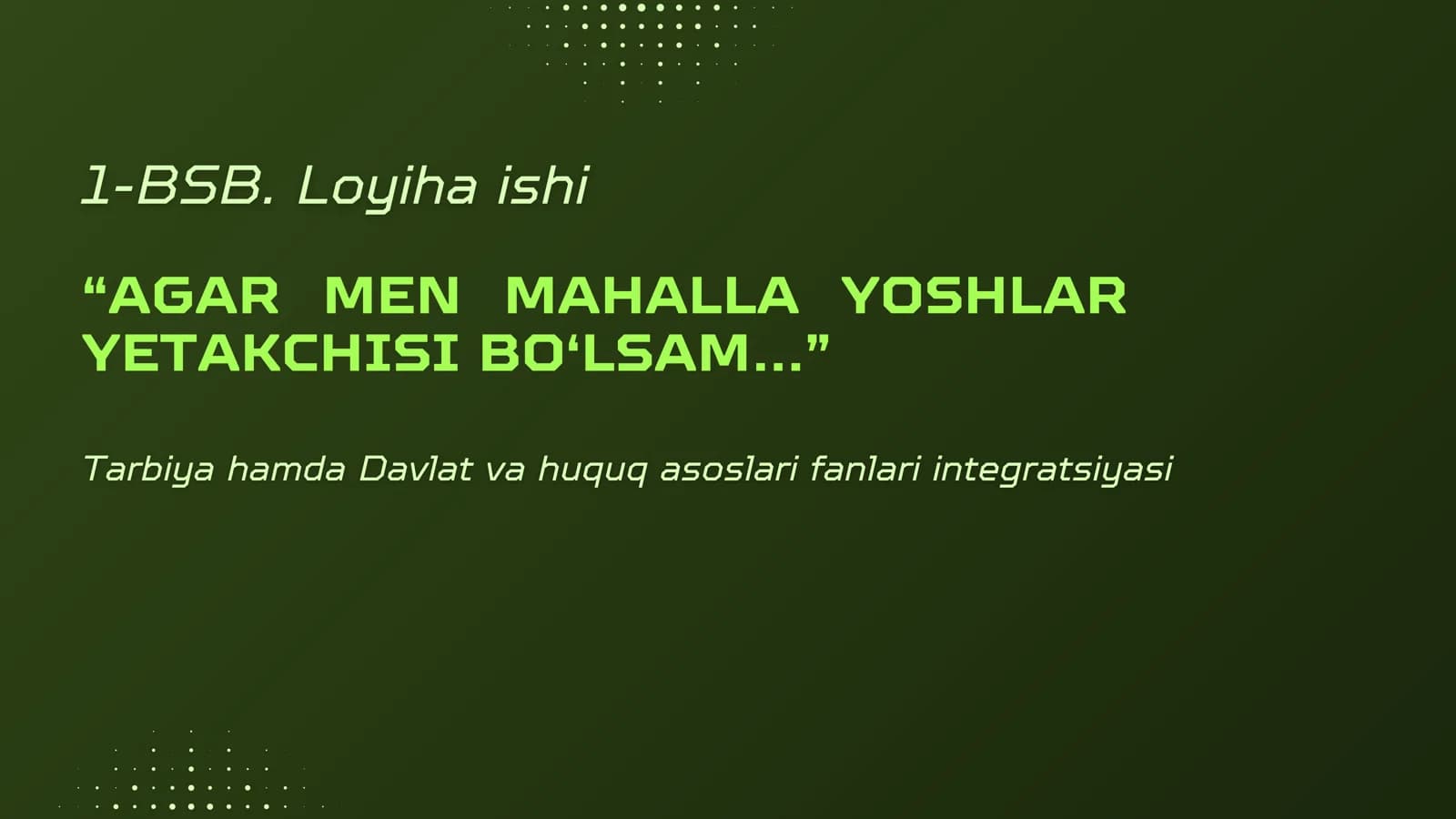 Loyiha ishi