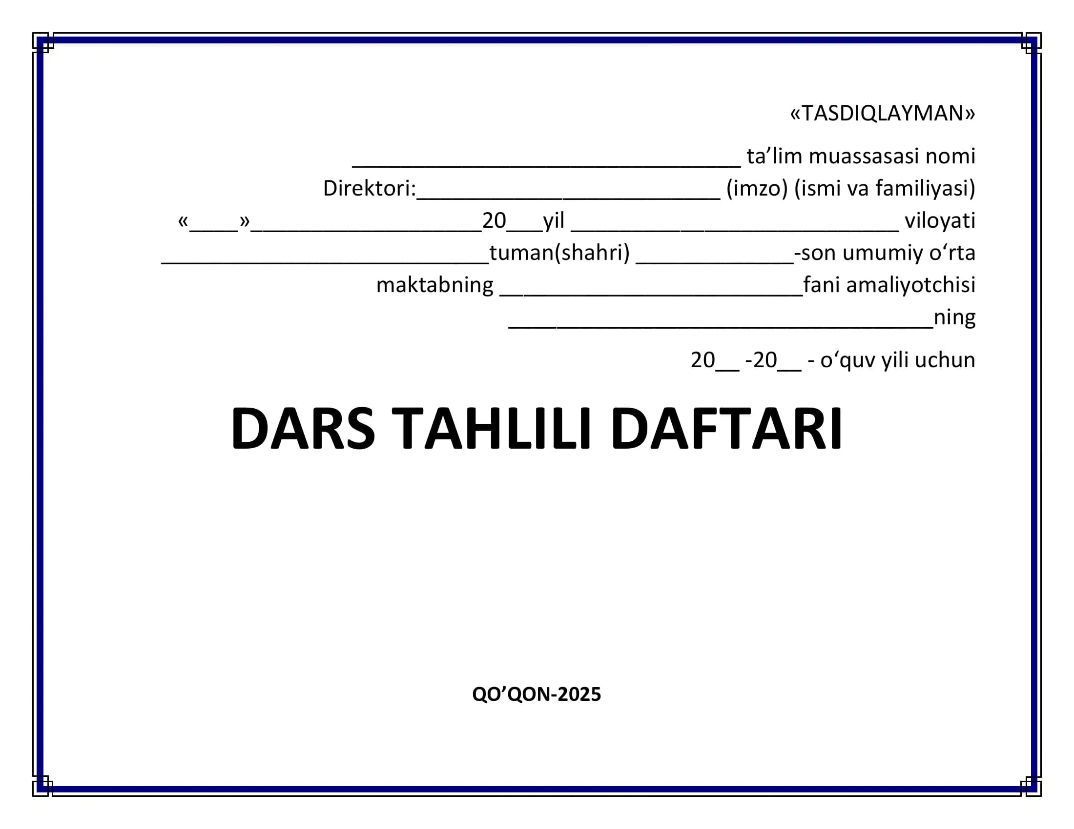 taxlil daftari