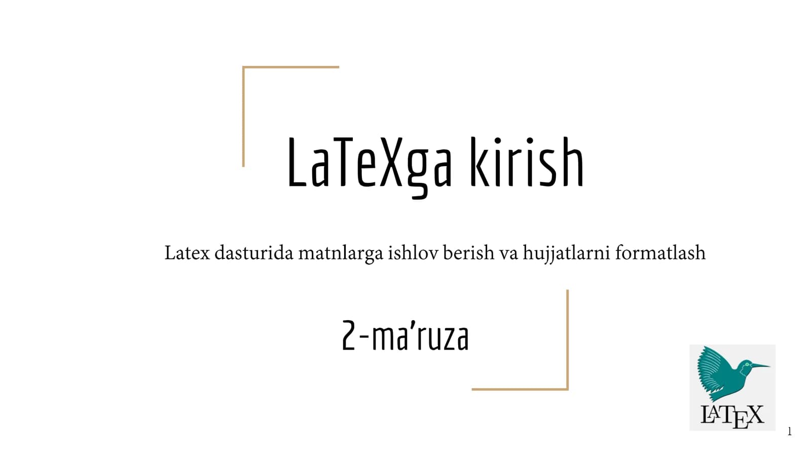 LaTeXga kirish
