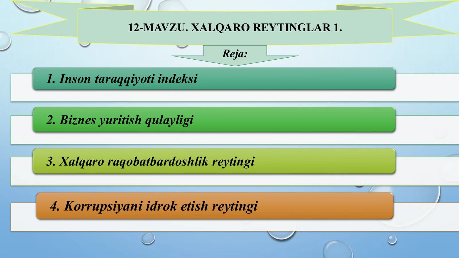XALQARO REYTINGLAR