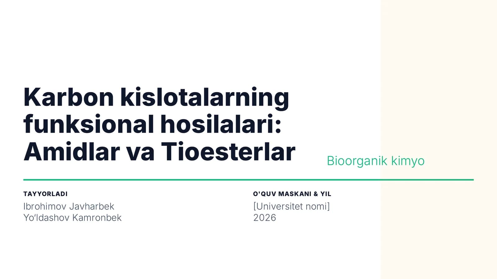 Karbon kislotalarning funksional hosilalari
