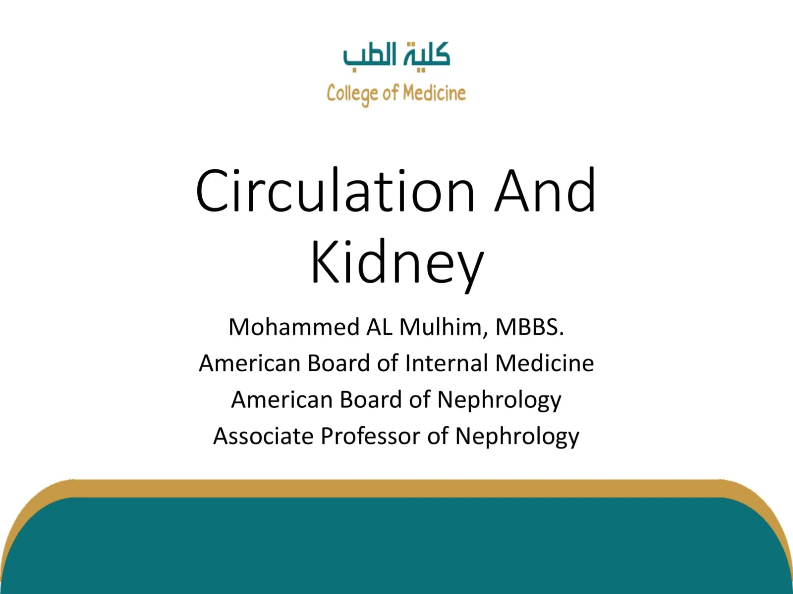 Circulation And Kidney