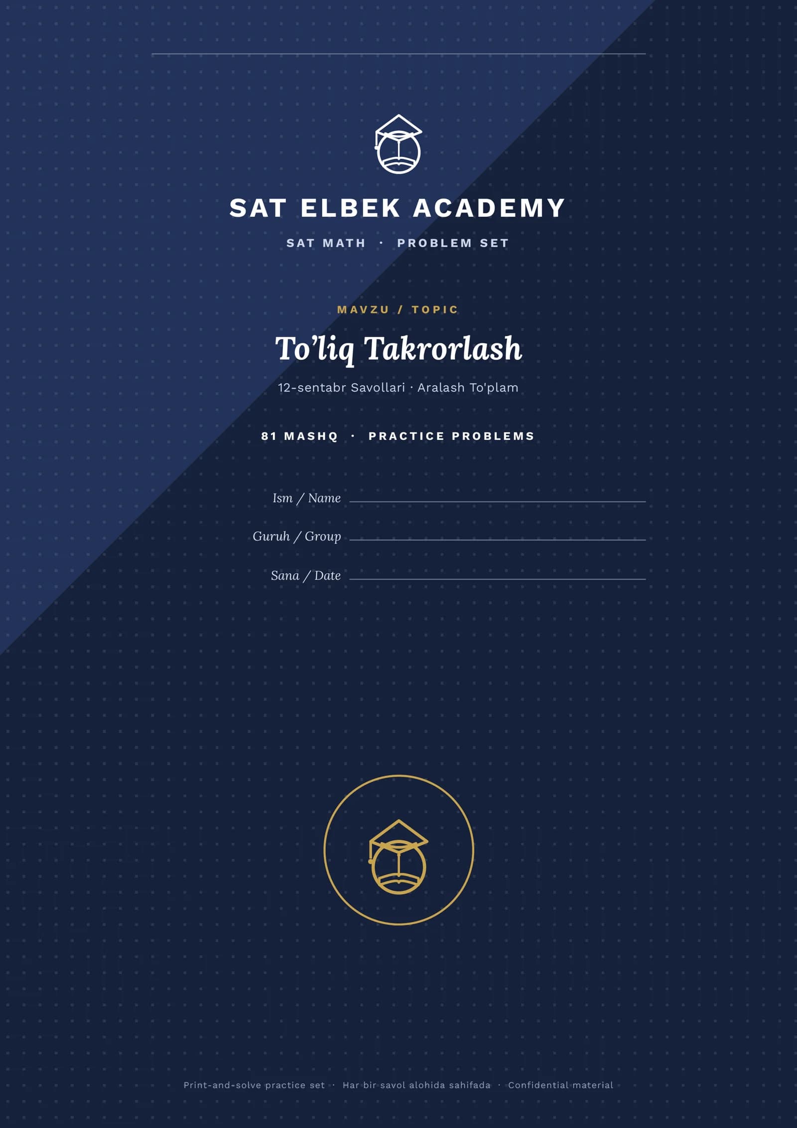 SAT QUESTIONS