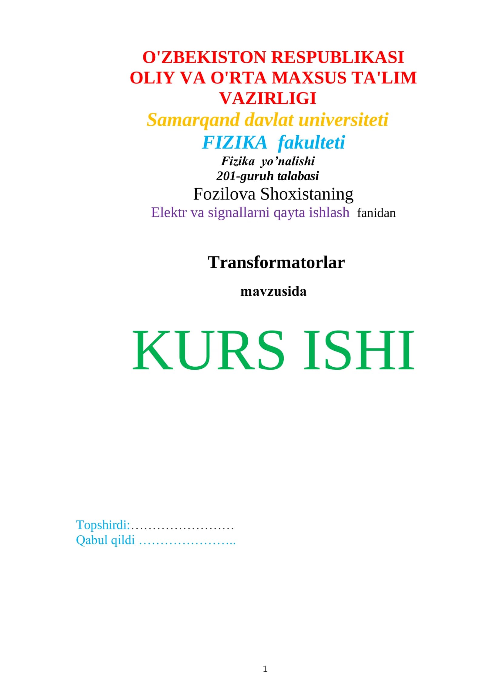 Transformatorlar
