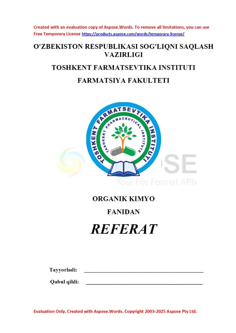 12. Bir asosli karbon  kislotalarning olinish usullari. To'yinmagan bir  asosli karbon kislotalar. Referat 8 bet
