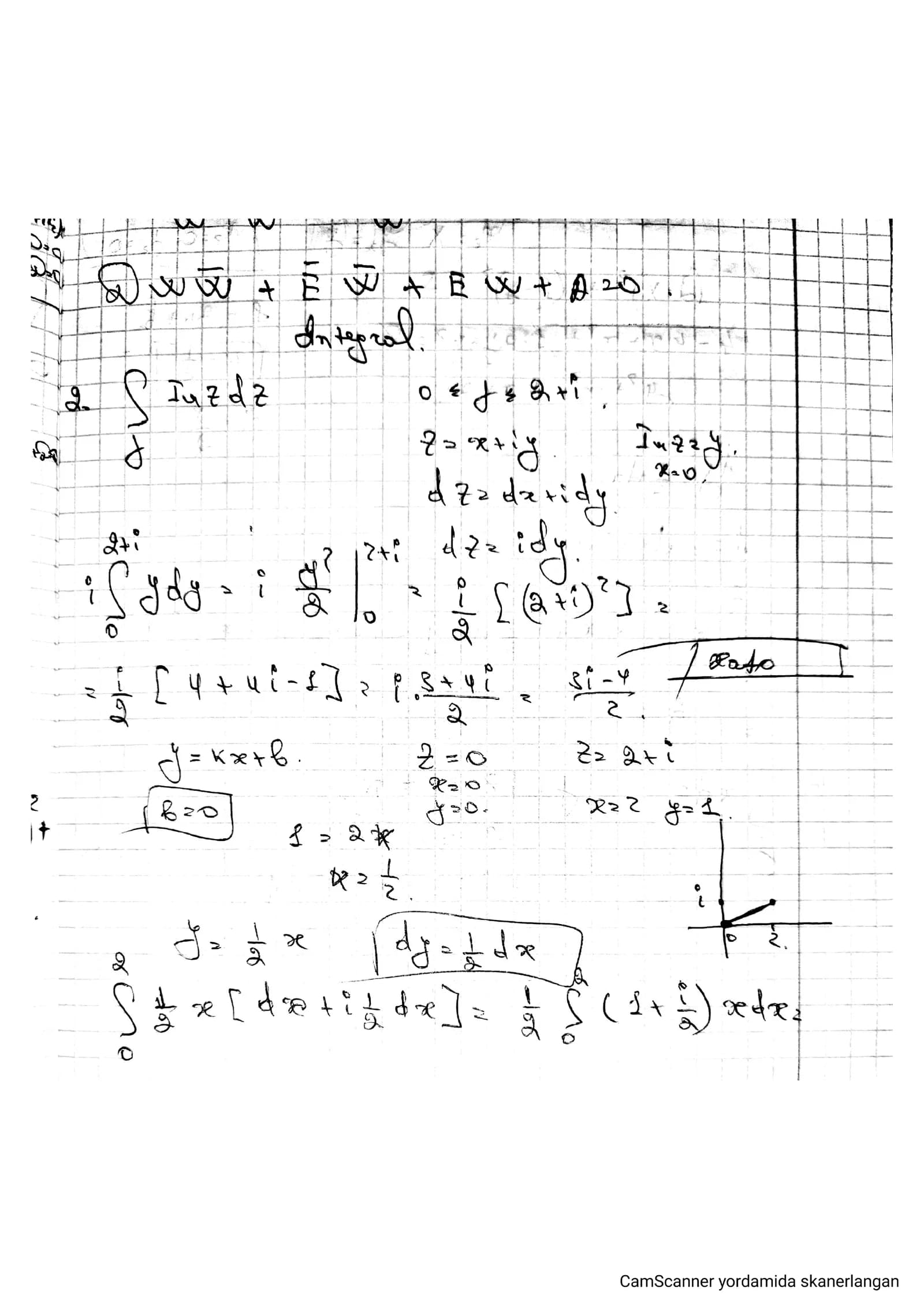 Kompleks oʻzgaruvchili funktsiya. Integral