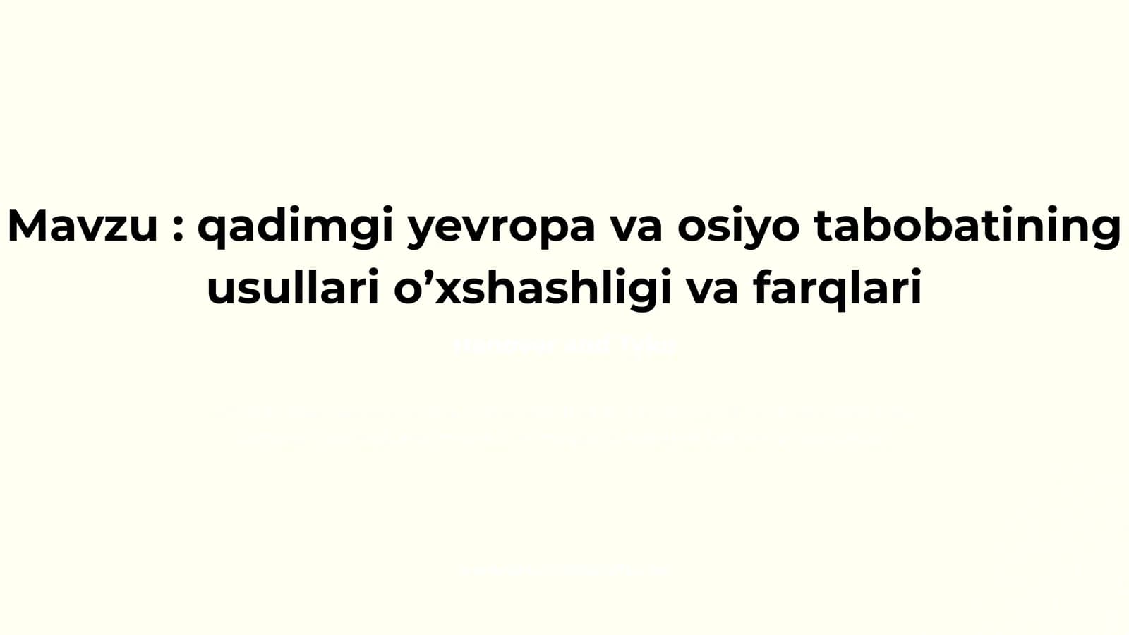 qadimgi yevropa va osiyo tabobati