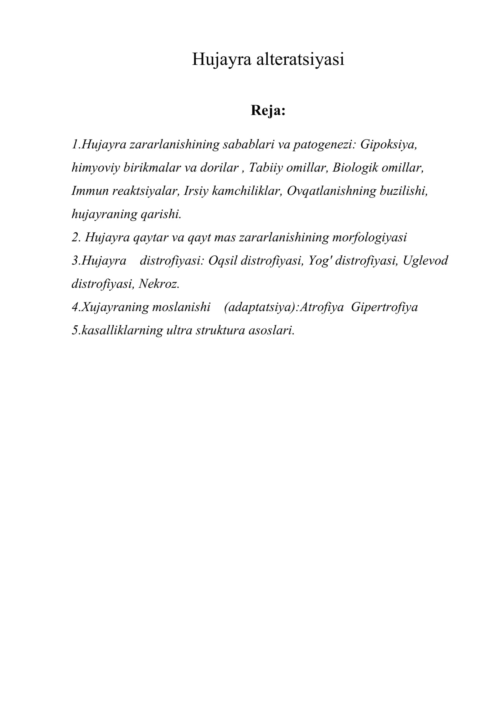 Hujayra altеratsiyasi