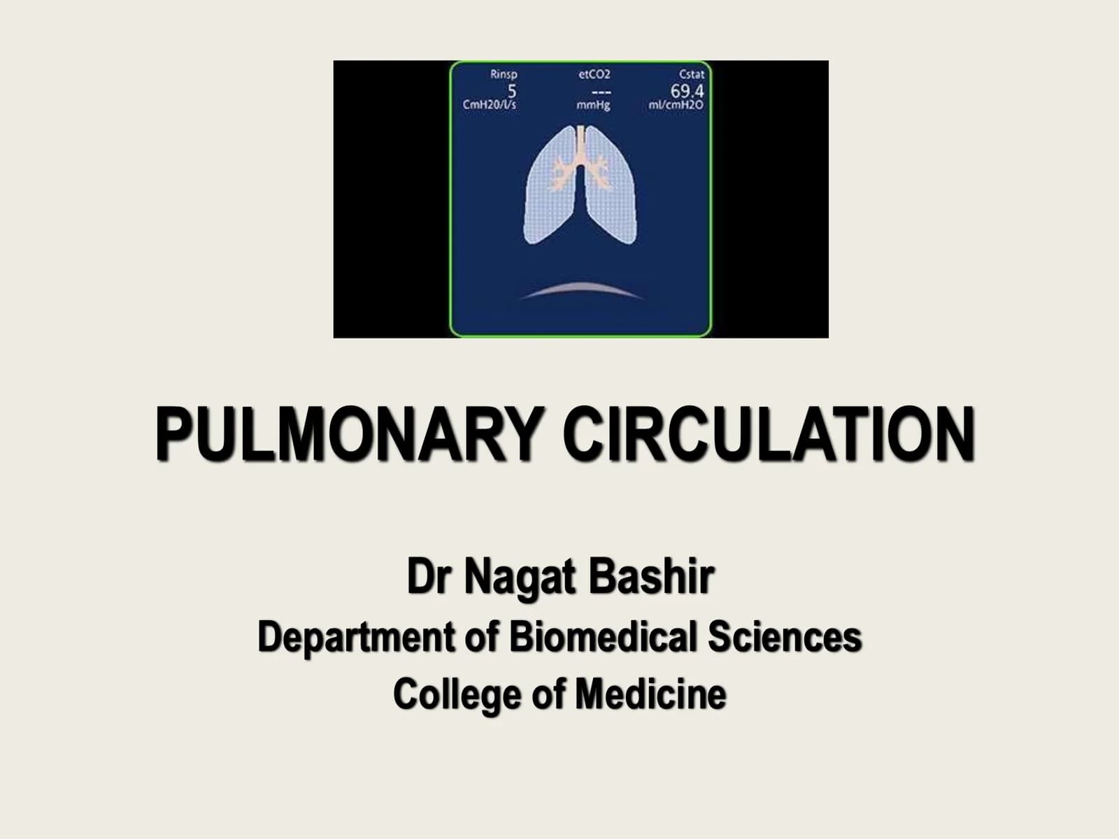 PULMONARY CIRCULATION