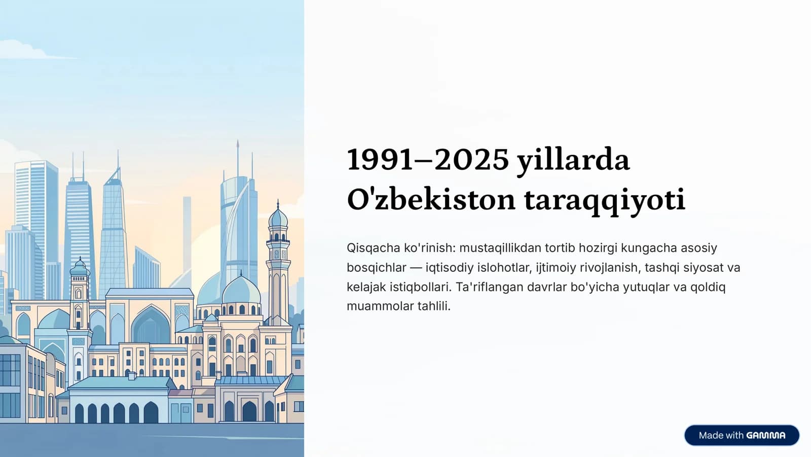 O'zbekiston taraqqiyoti