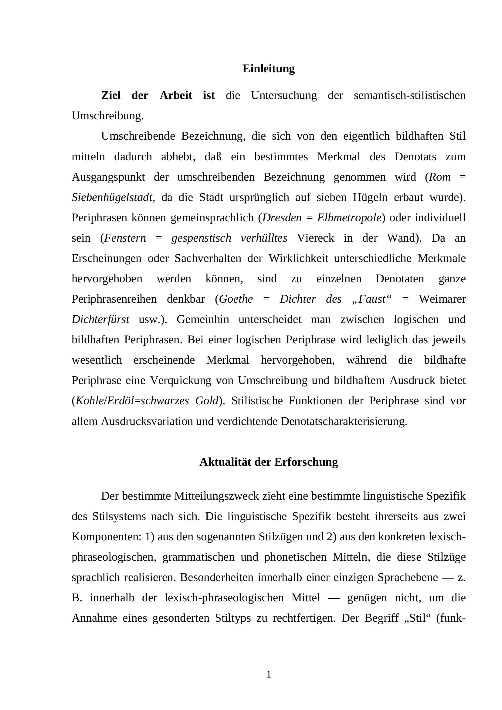 Semantisch-stilistische Umschreibung