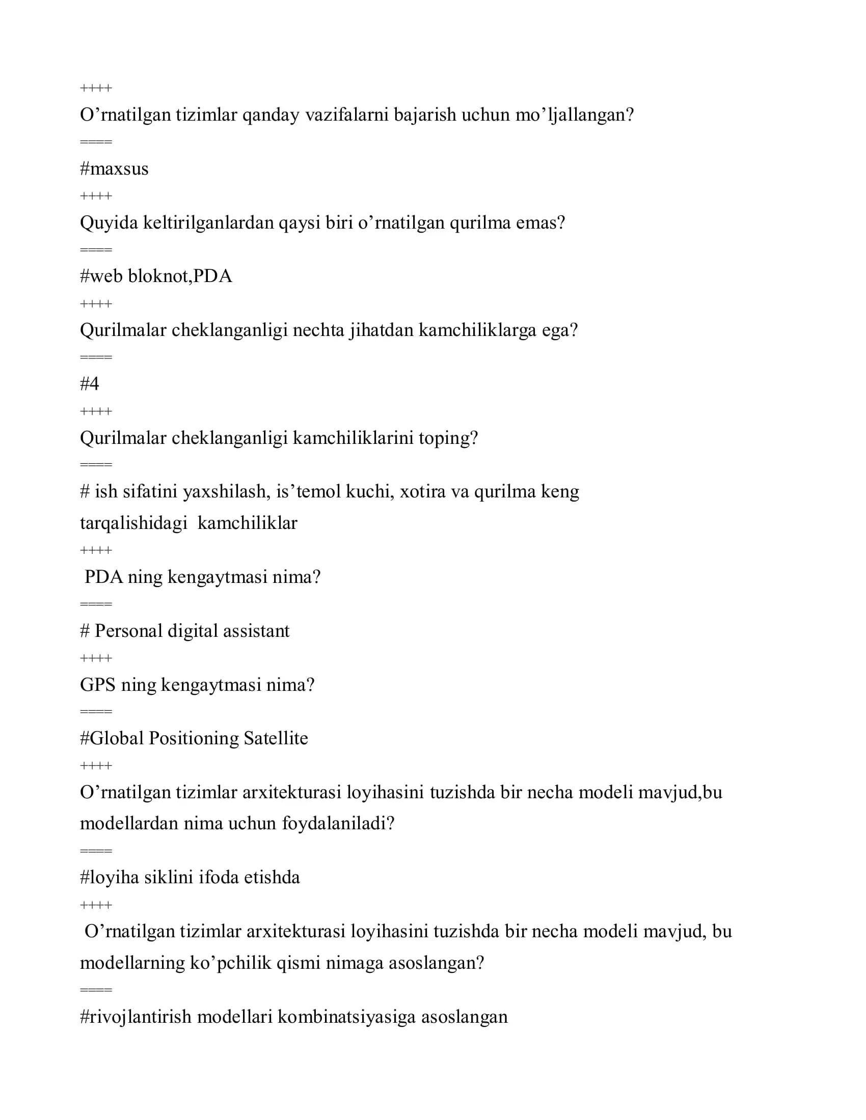 O'rnatilgan tizimlar