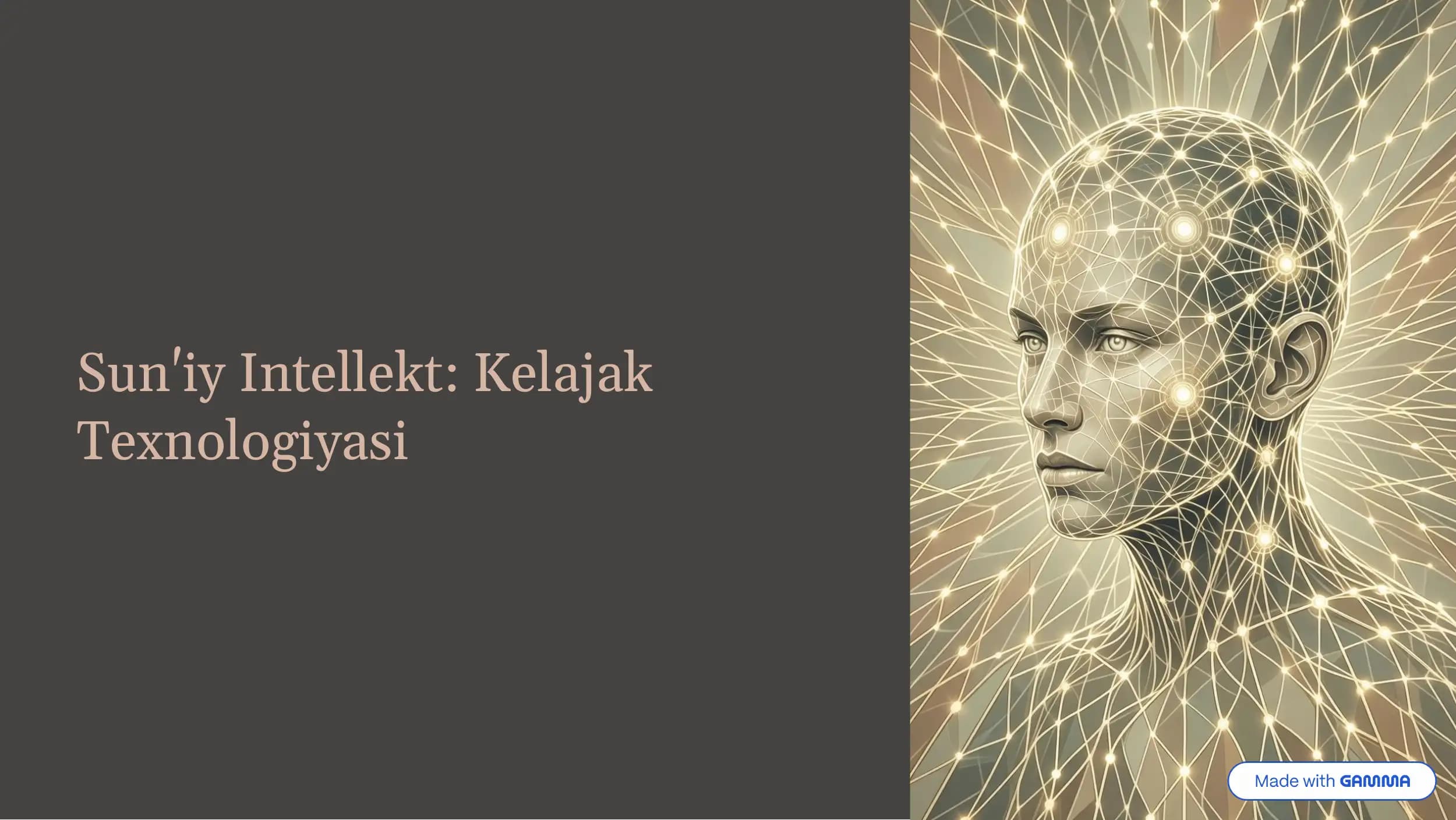 Sun'iy Intellekt: Kelajak Texnologiyasi haqida 10 slaydli tayyor prezentatsiya