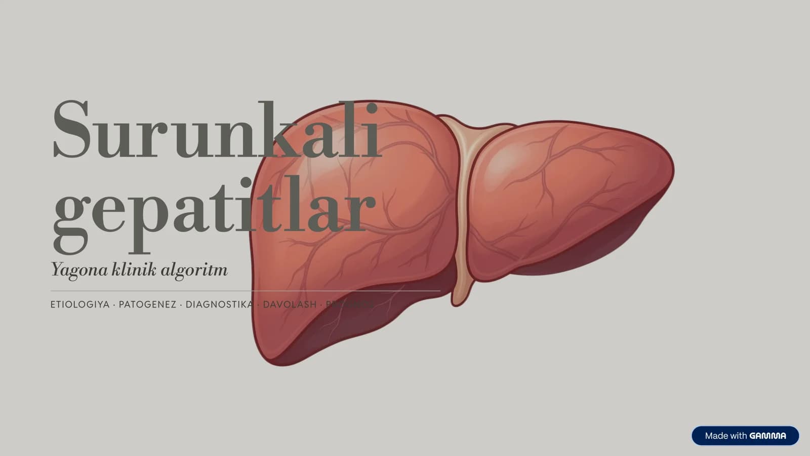 Surunkali gepatitlar - Yagona klinik algoritm