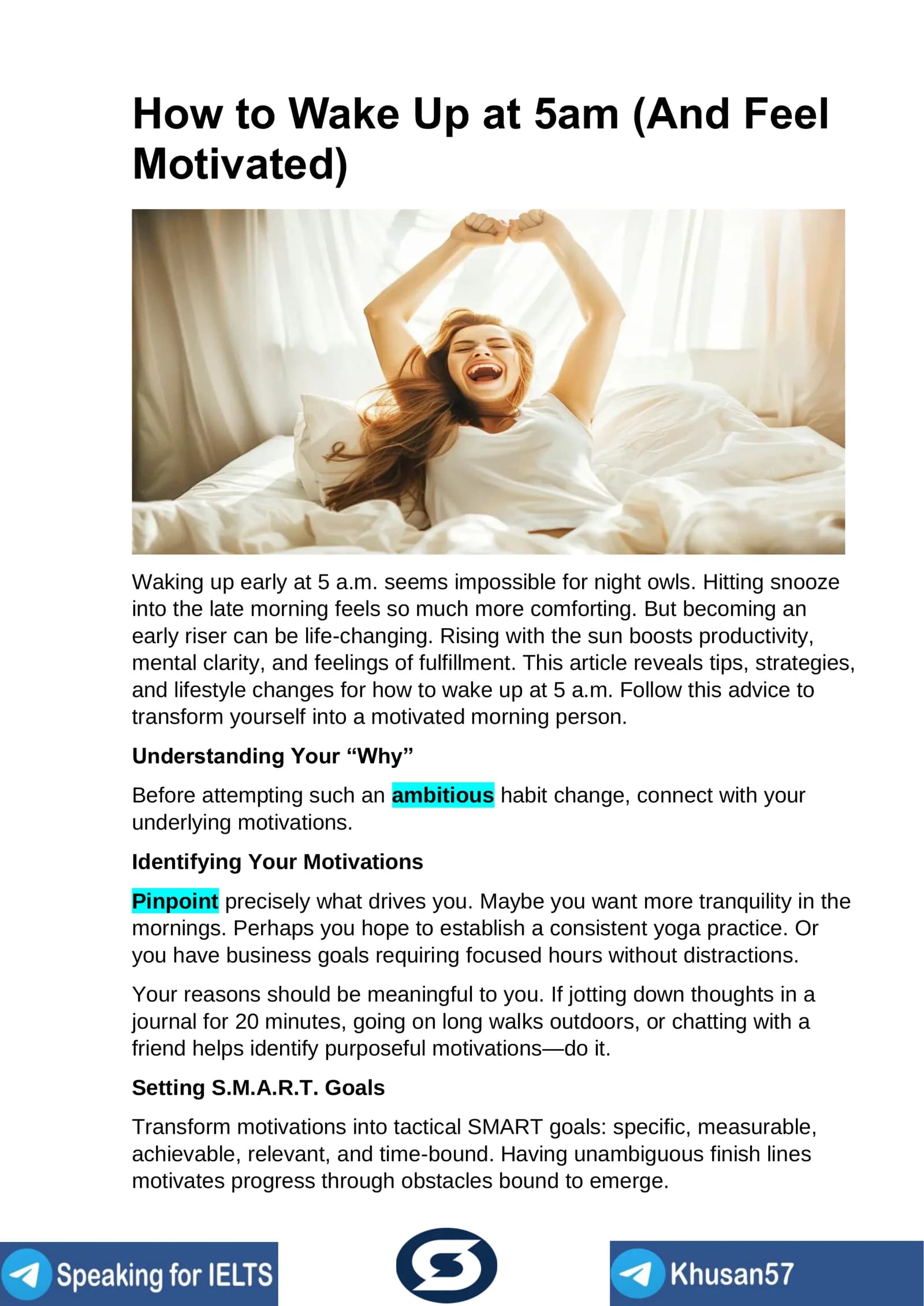 How to Wake Up at 5am (And Feel Motivated)
