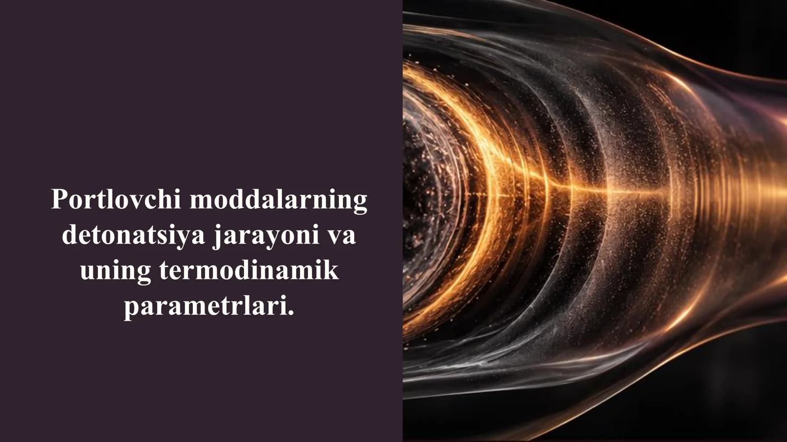 Detonatsiya jarayoni va termodinamik parametrlari