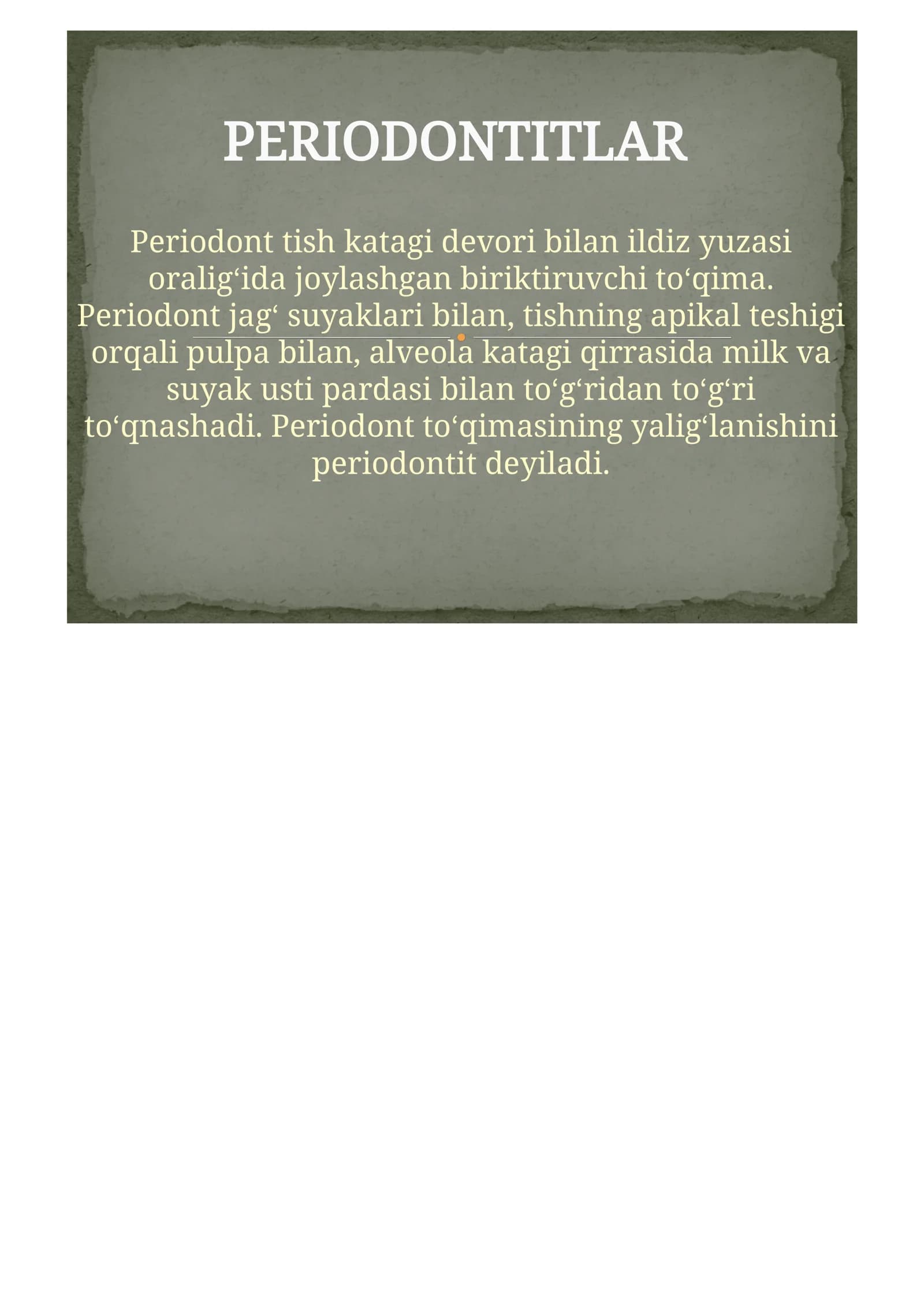 Periodontitlar