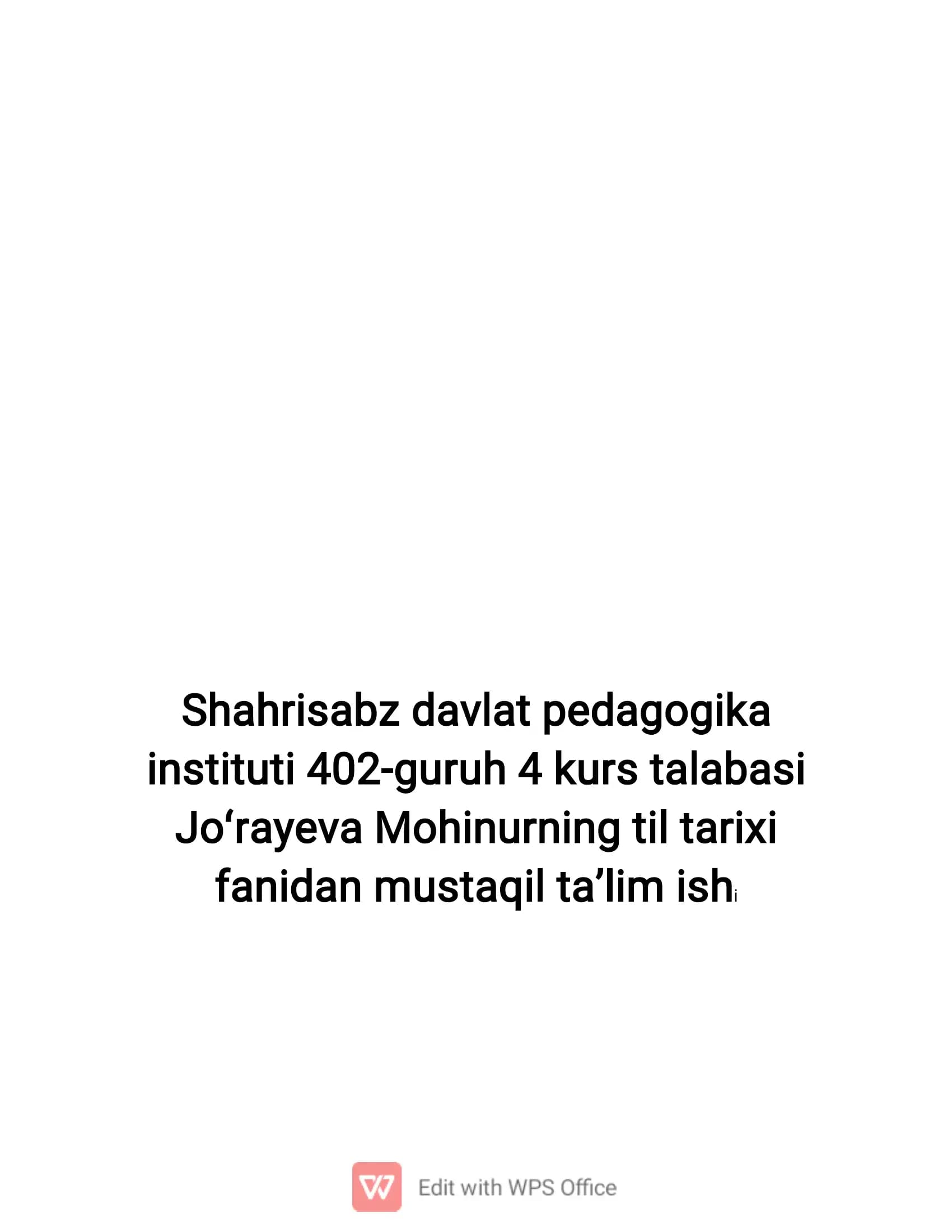 Mohinurning til tarixi