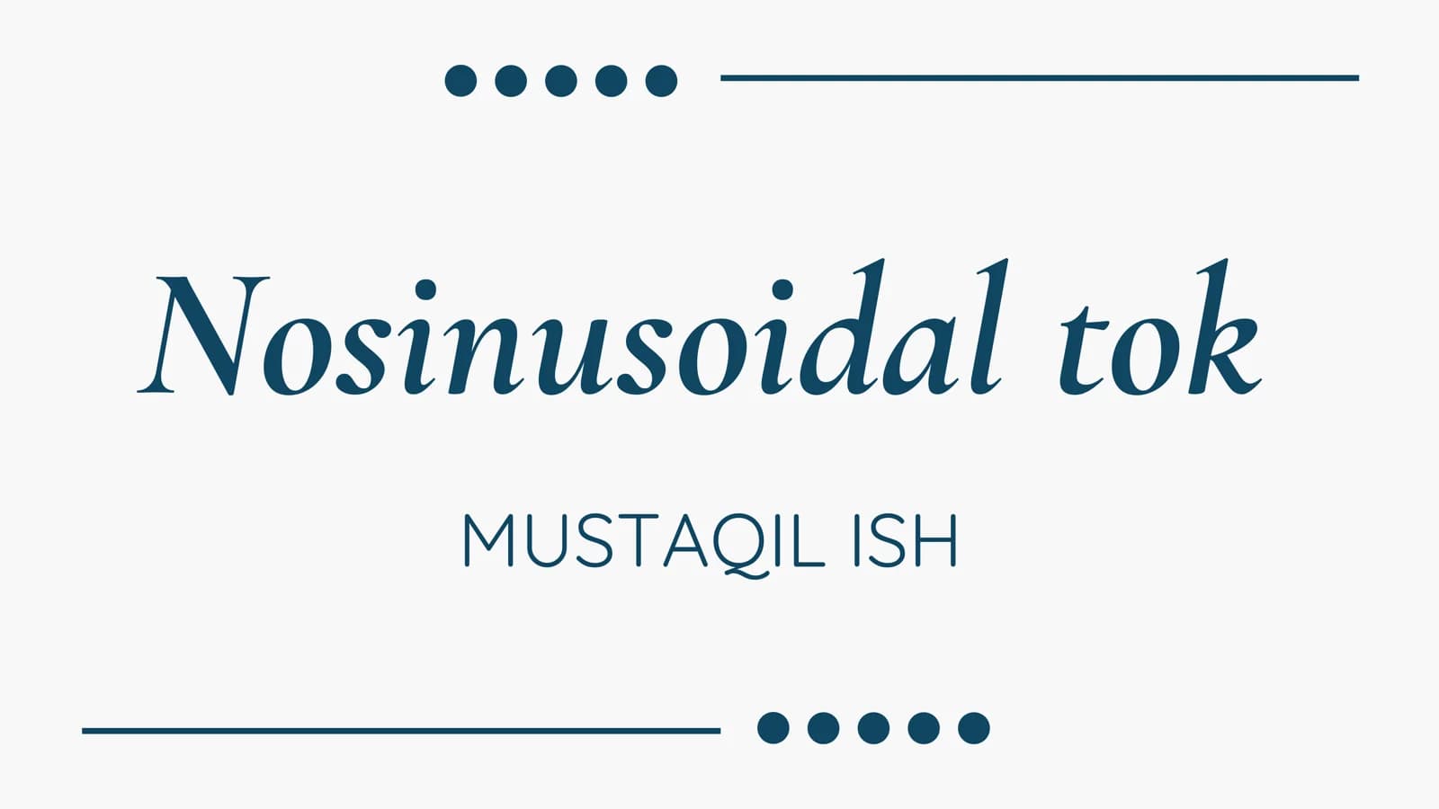 Nosinusoidal tok