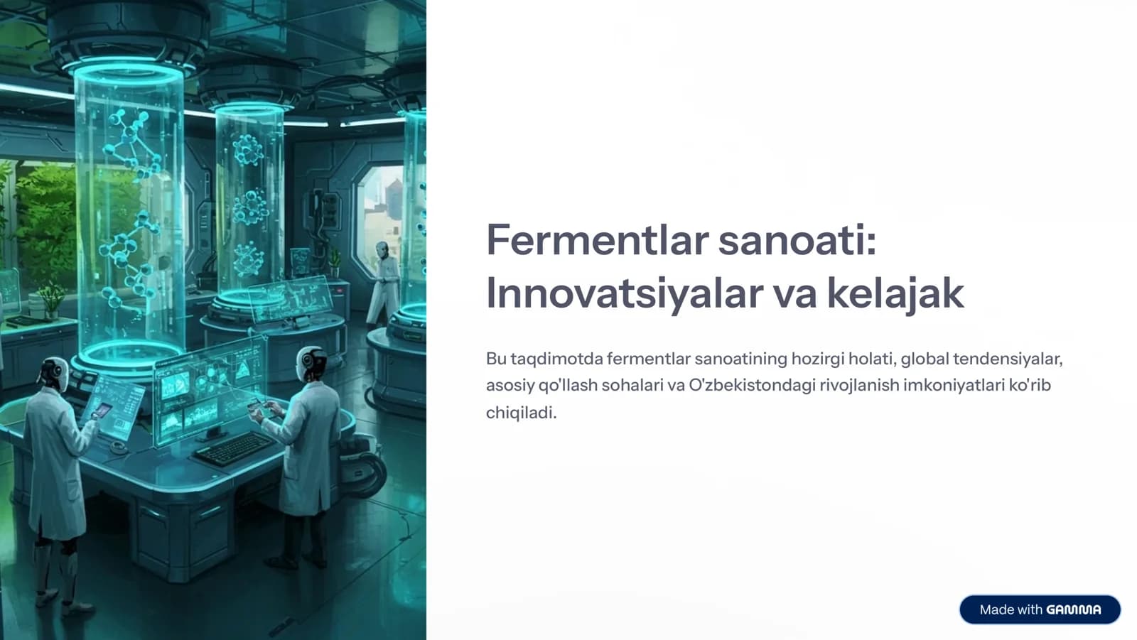 Fermentlar sanoati: Innovatsiyalar va kelajak
