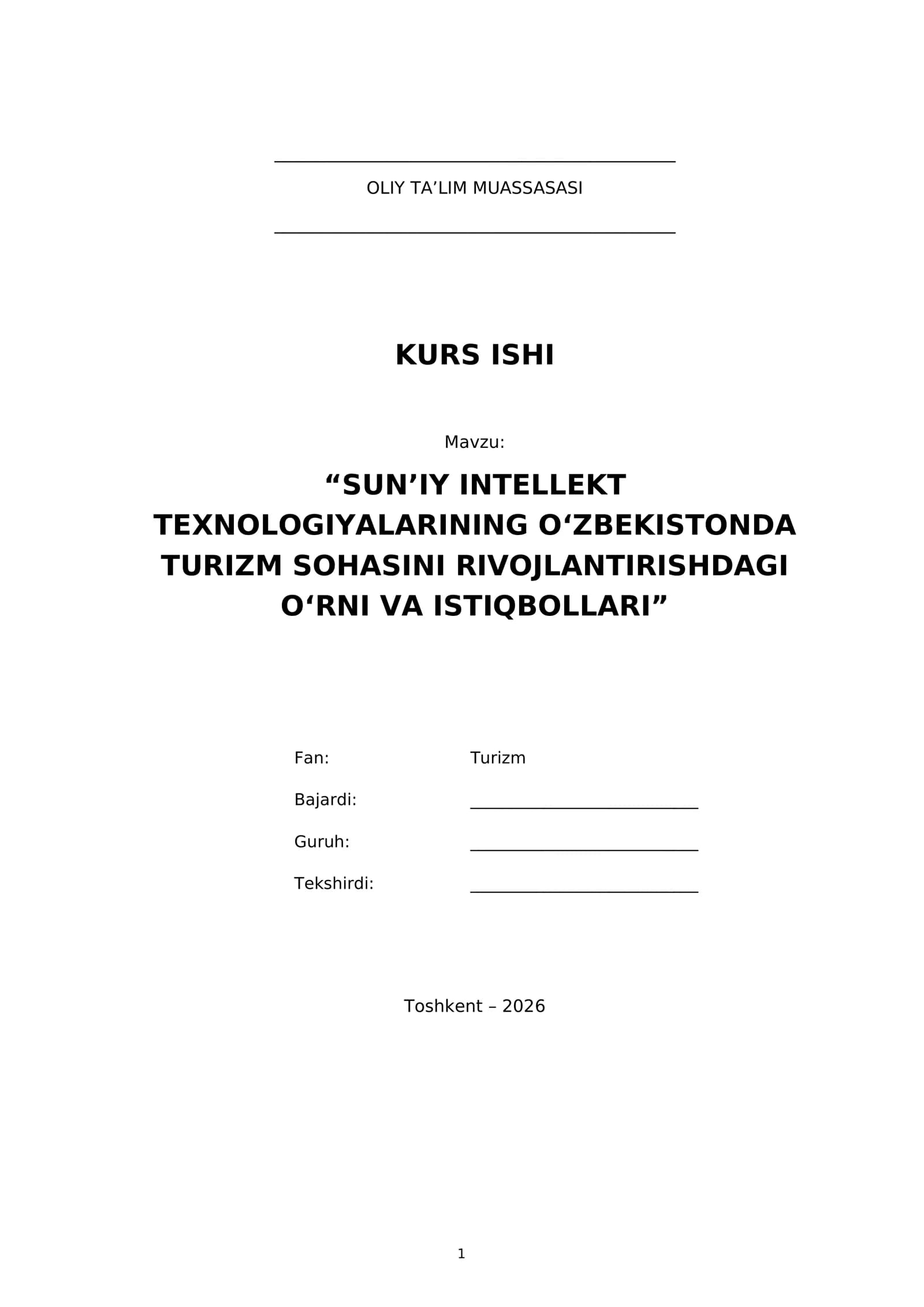 kurs ishi
