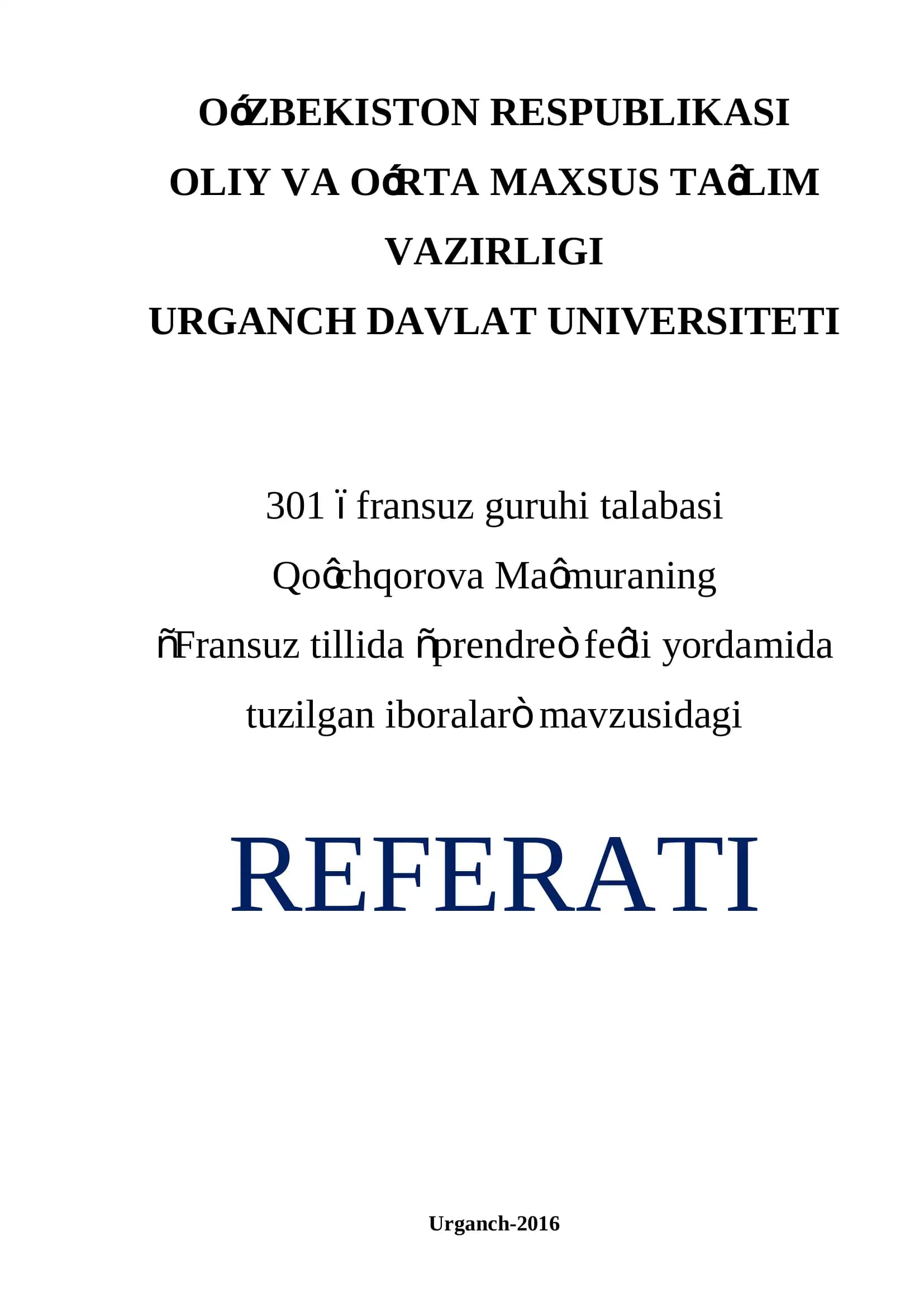 “Fransuz tillida “prendre” fe’li yordamida tuzilgan iboralar”
