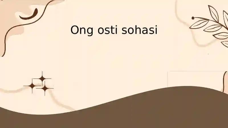 Ong osti sohasi