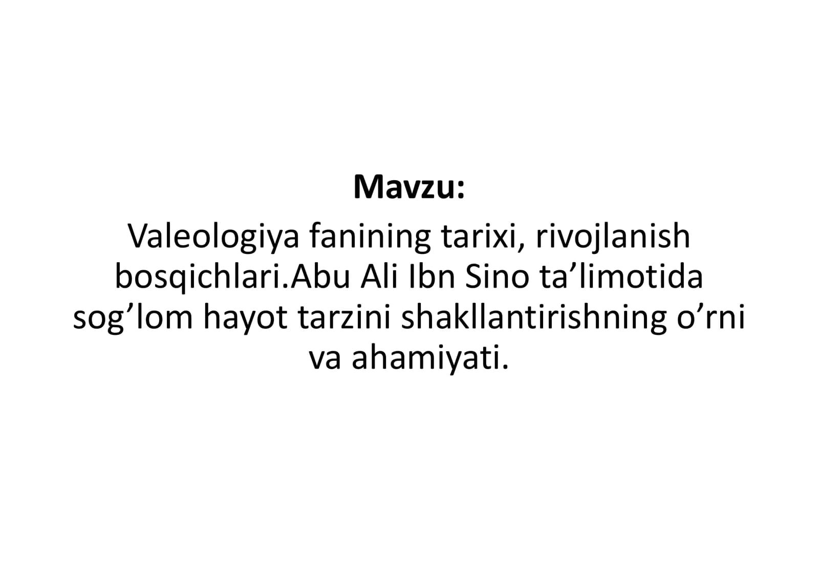 Valeologiya fanining tarixi, rivojlanish bosqichlari