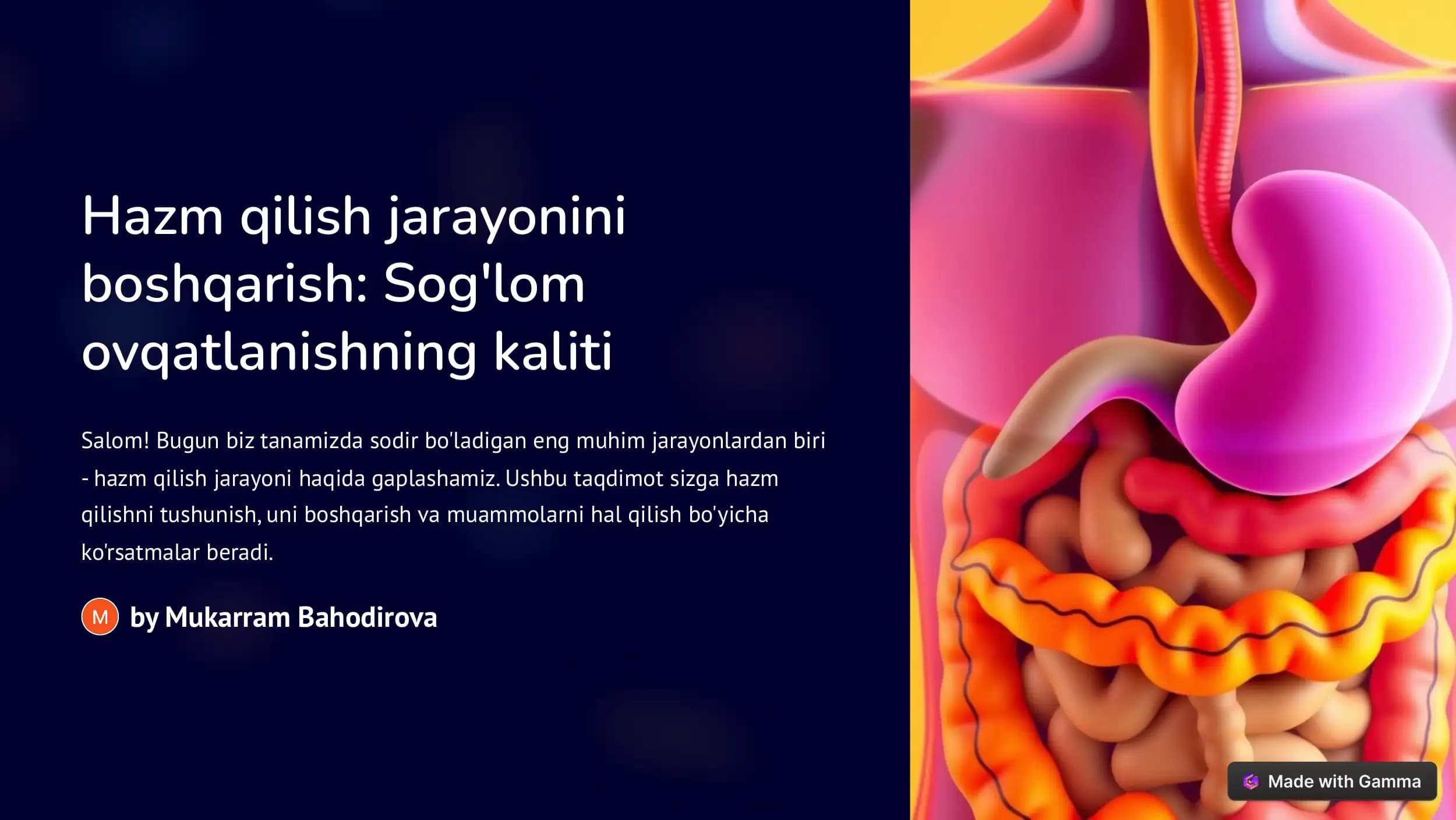 Hazm qilish jarayonini boshqarish: Sog'lom ovqatlanishning kaliti