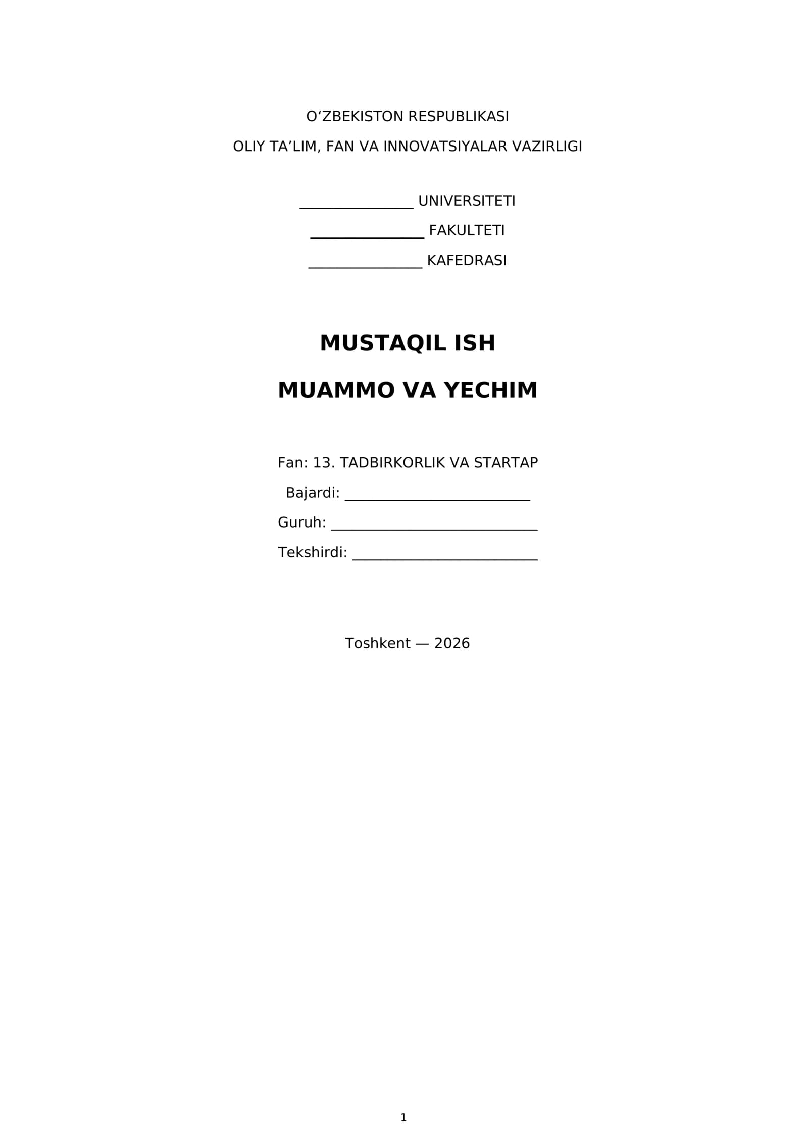 Bajardi: Muammo va yechim
