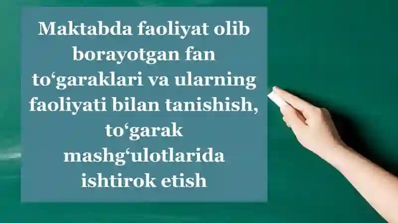 Maktabdagi Fan toʻgaraklari faoliyati