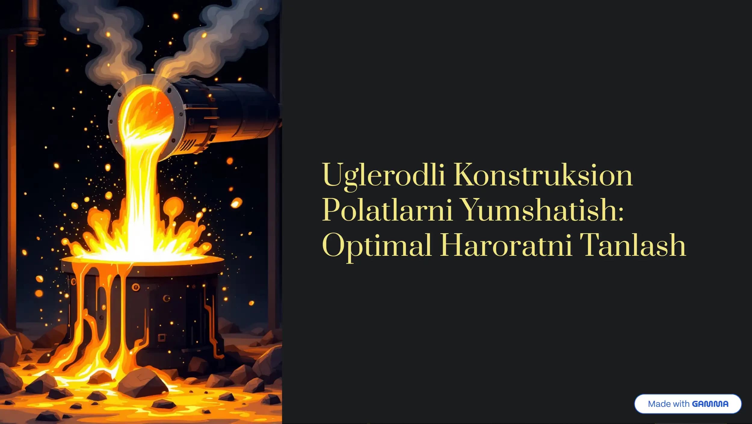 Uglerodli konstruksion polatlarni yumshatisj temperaturasini tanlash
